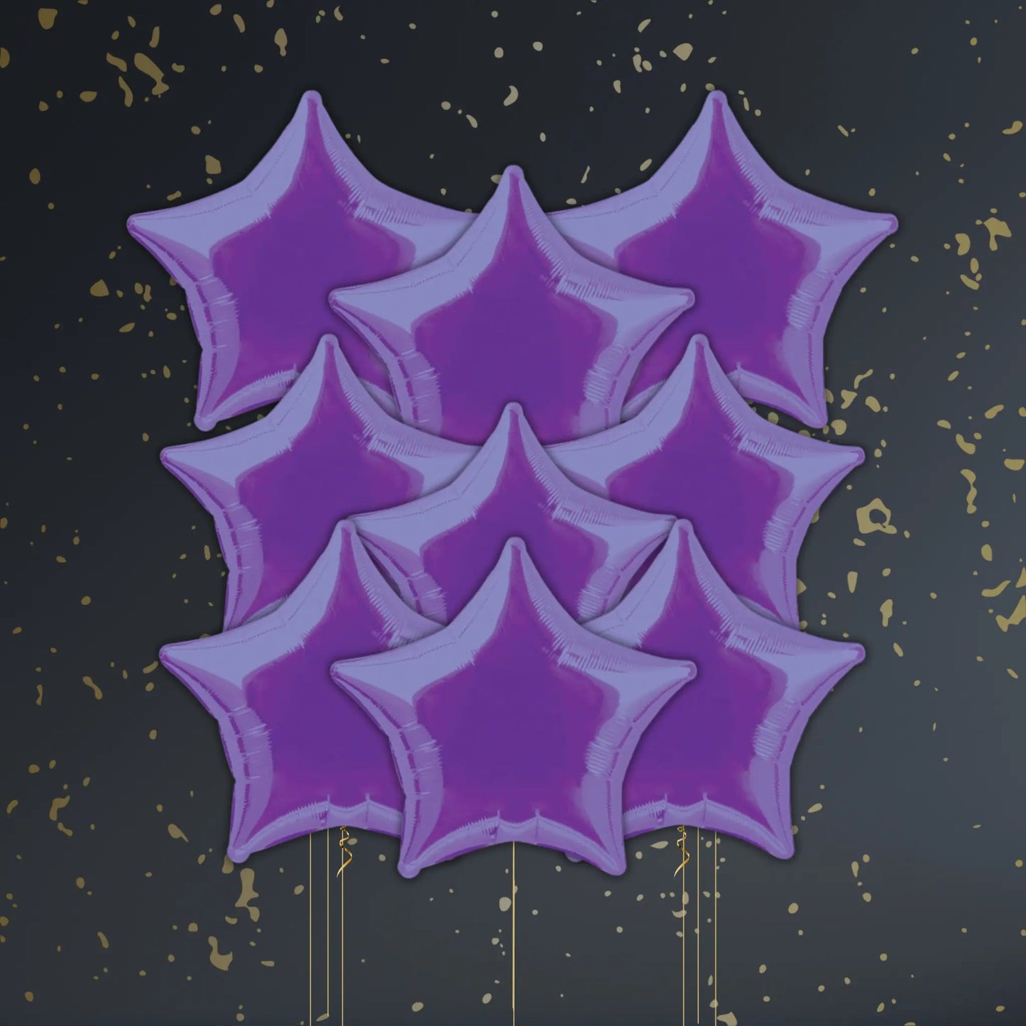 Deep Purple Star Balloon Package - Helium Filled | The Party Hut Cheltenham