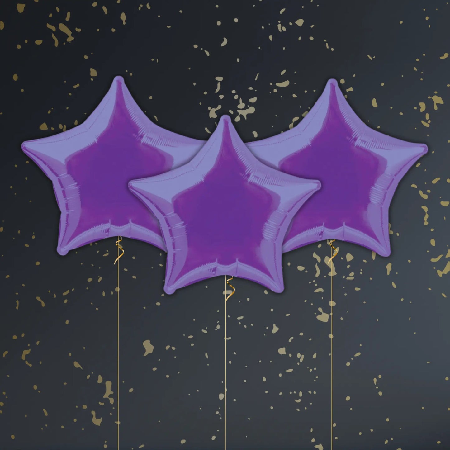 Deep Purple Star Balloon Package - Helium Filled | The Party Hut Cheltenham