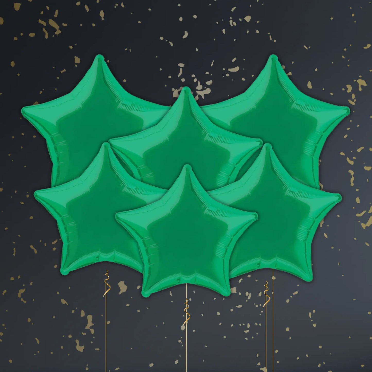 Green Star Balloon Package - Helium Filled | The Party Hut Cheltenham