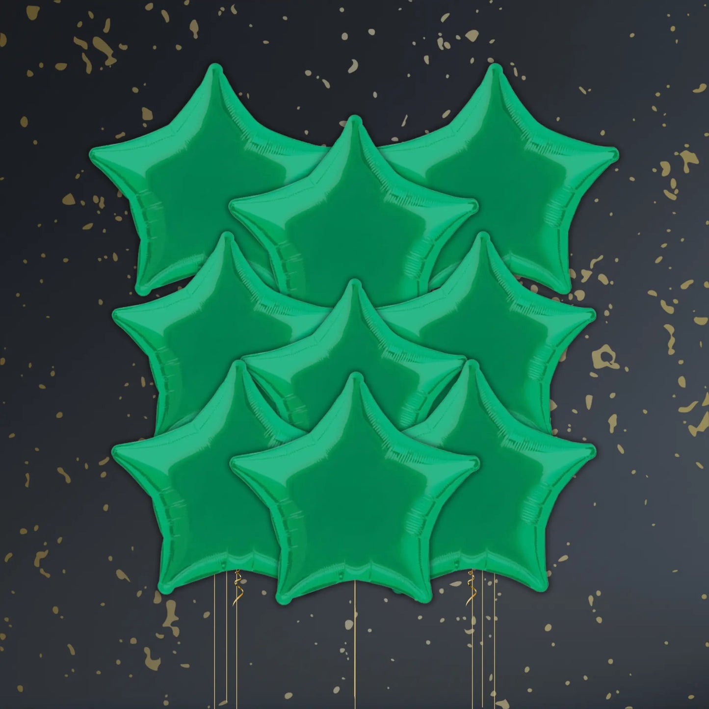 Green Star Balloon Package - Helium Filled | The Party Hut Cheltenham