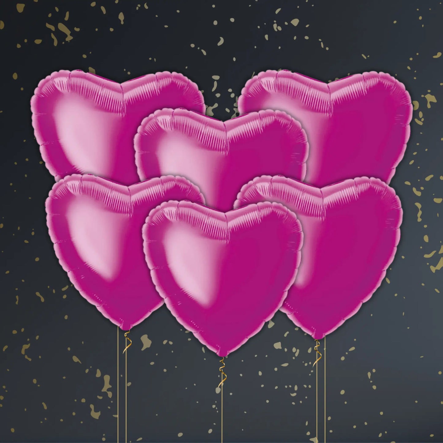 Hot Pink Heart Balloon Package - Helium Filled | The Party Hut Cheltenham