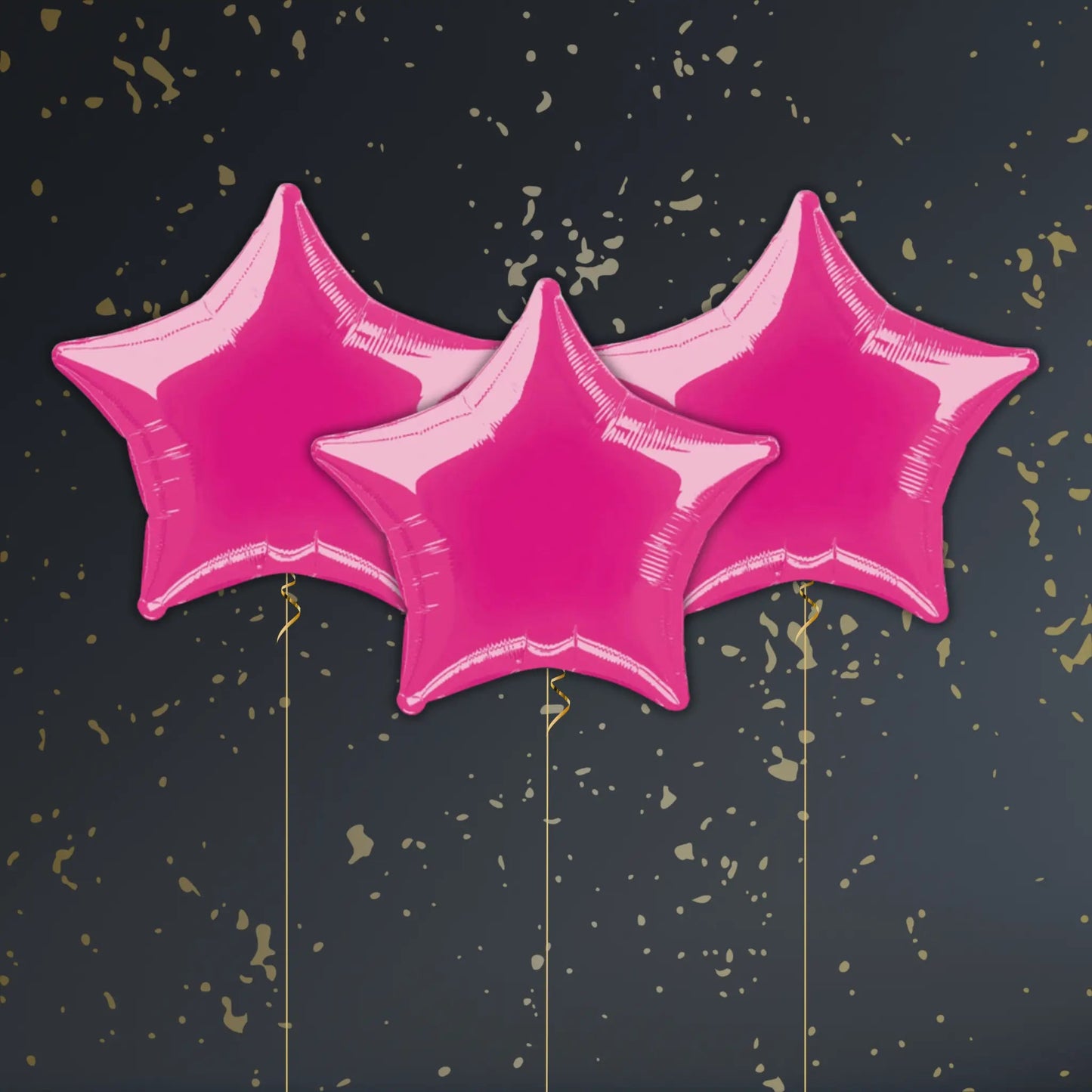 Hot Pink Star Balloon Package - Helium Filled | The Party Hut Cheltenham
