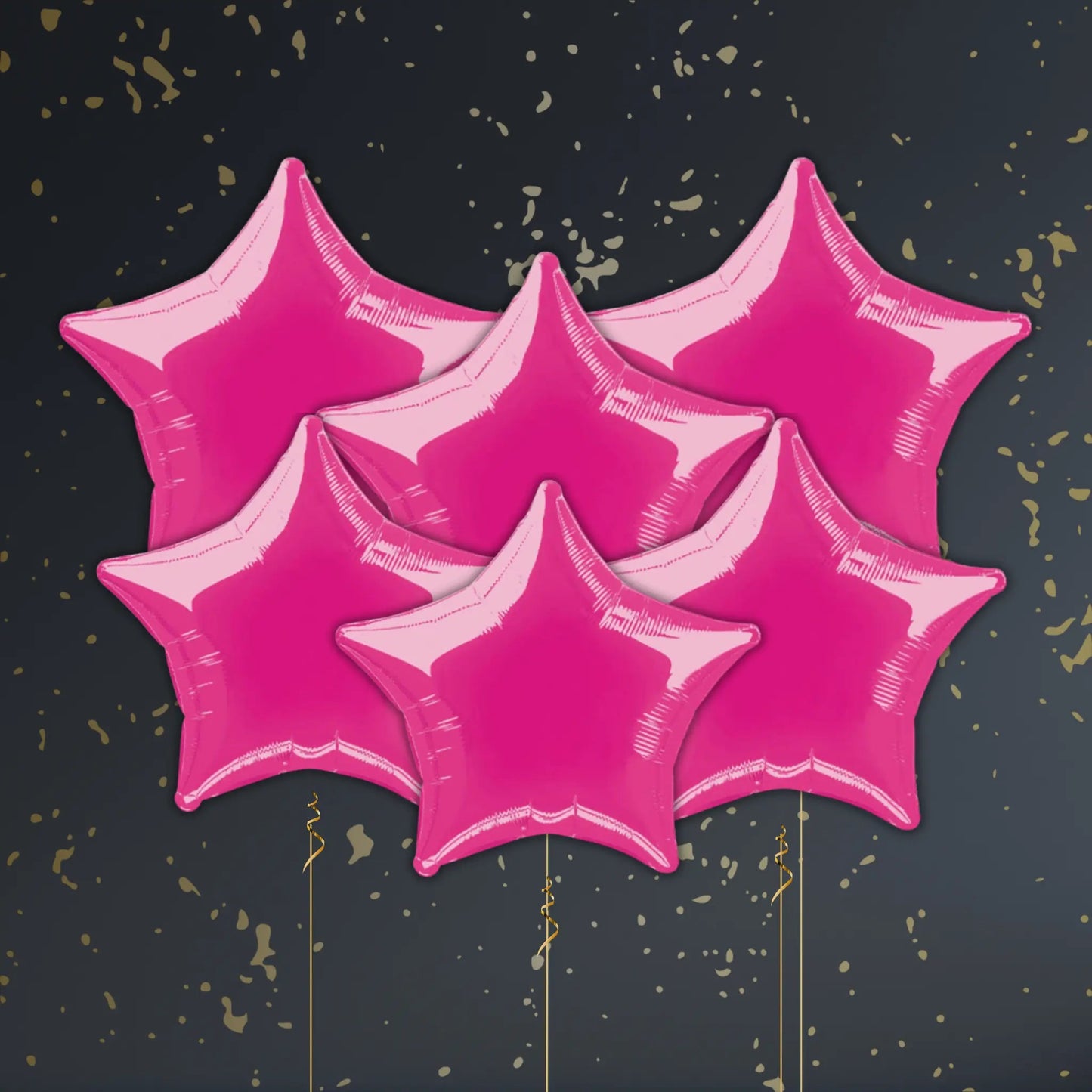 Hot Pink Star Balloon Package - Helium Filled | The Party Hut Cheltenham