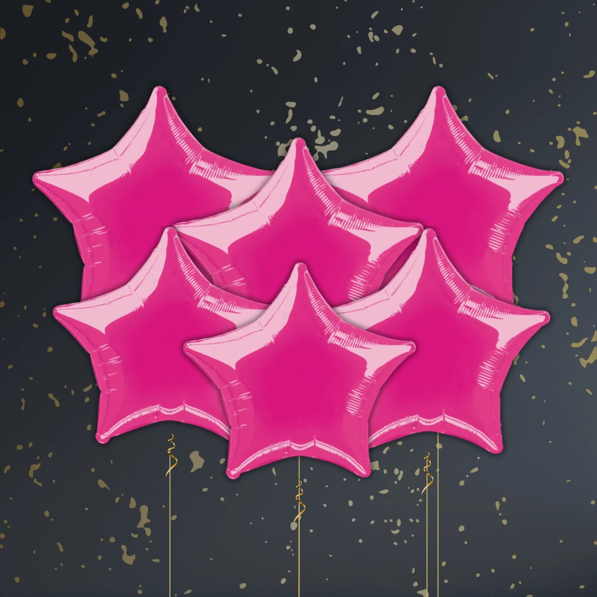 Hot Pink Star Balloon Package - Helium Filled