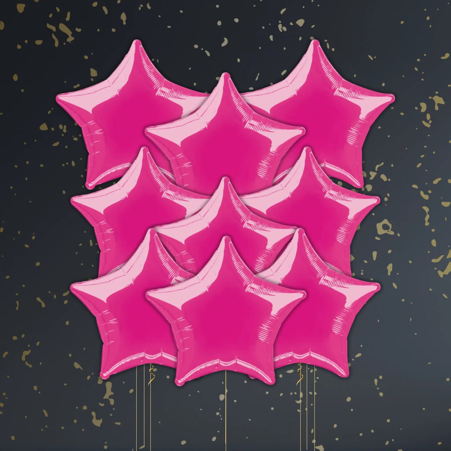 Hot Pink Star Balloon Package - Helium Filled | The Party Hut Cheltenham