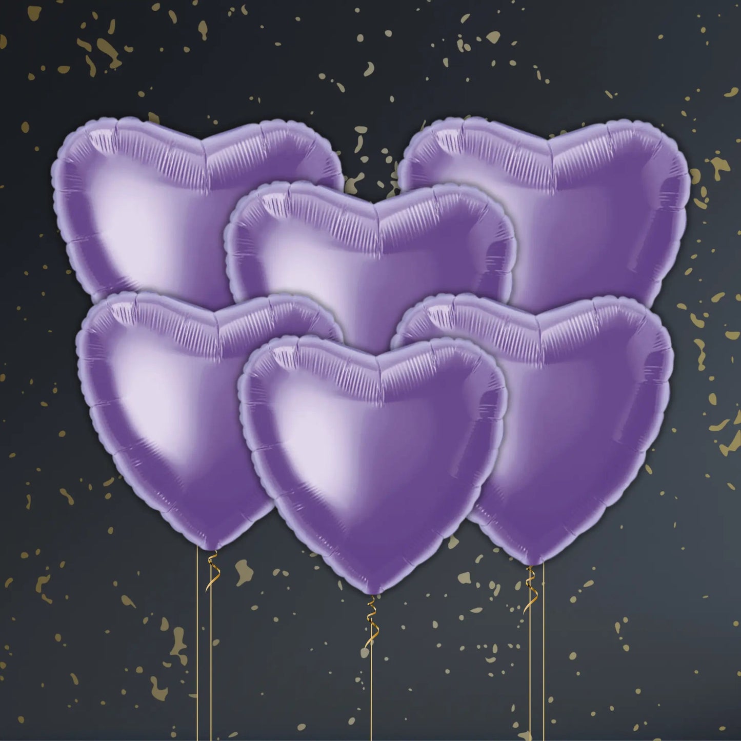 Lavender Heart Balloon Package - Helium Filled | The Party Hut Cheltenham