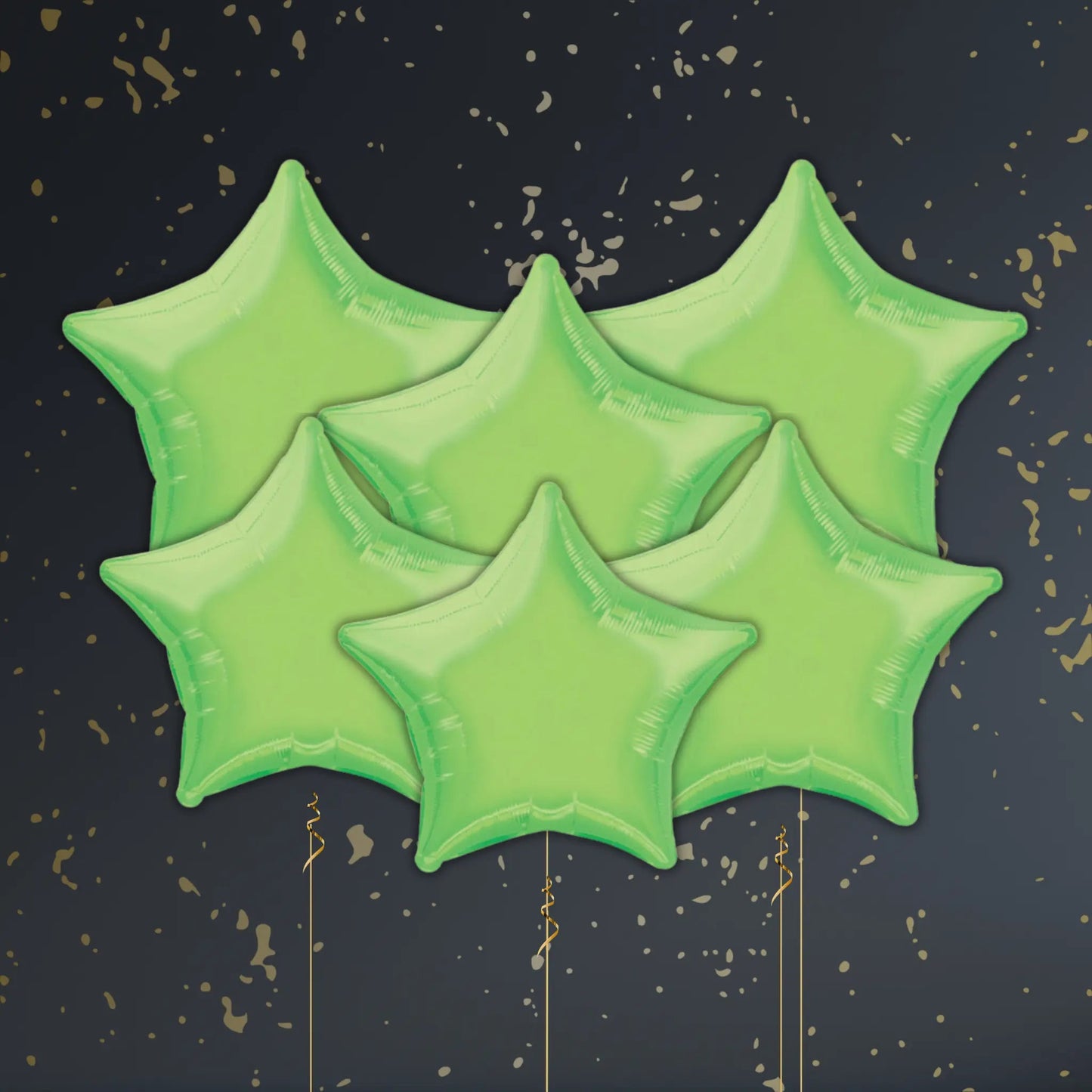 Lime Green Star Balloon Package - Helium Filled | The Party Hut Cheltenham
