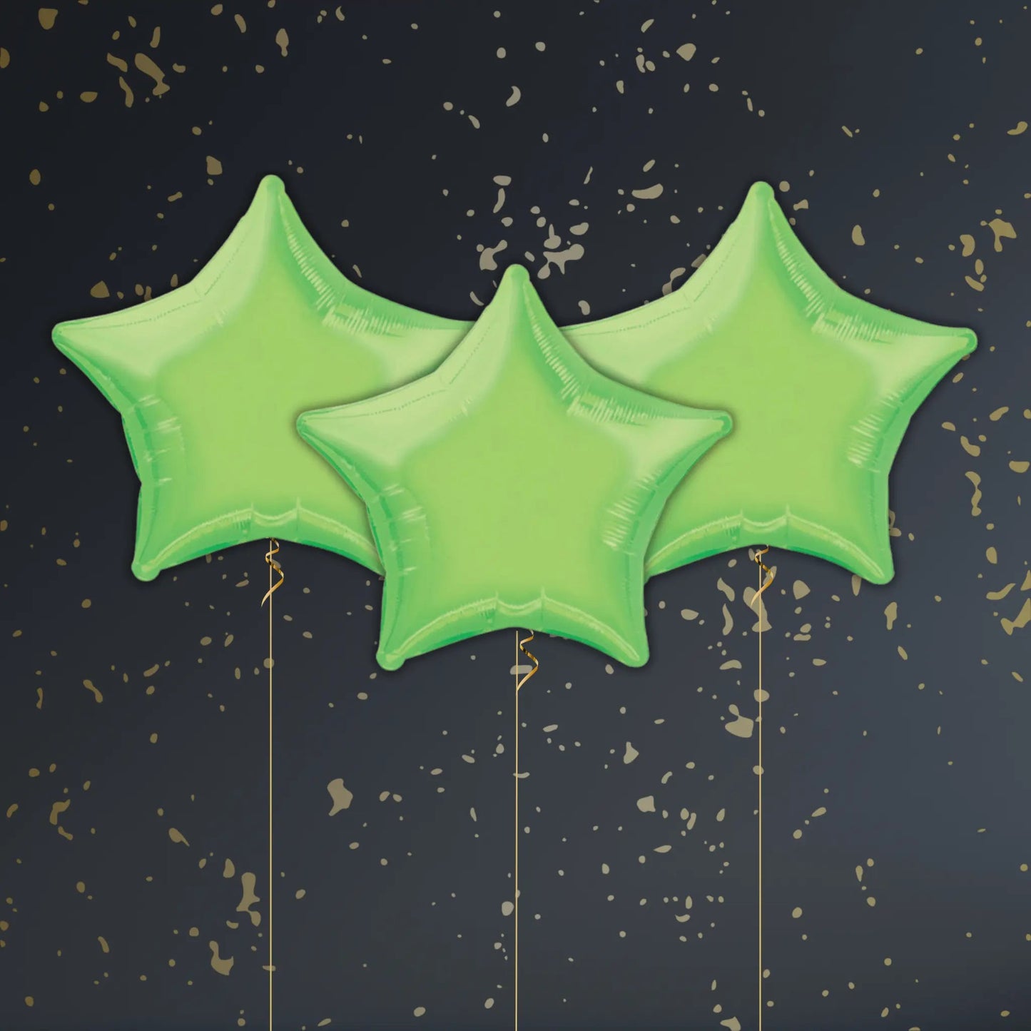 Lime Green Star Balloon Package - Helium Filled | The Party Hut Cheltenham