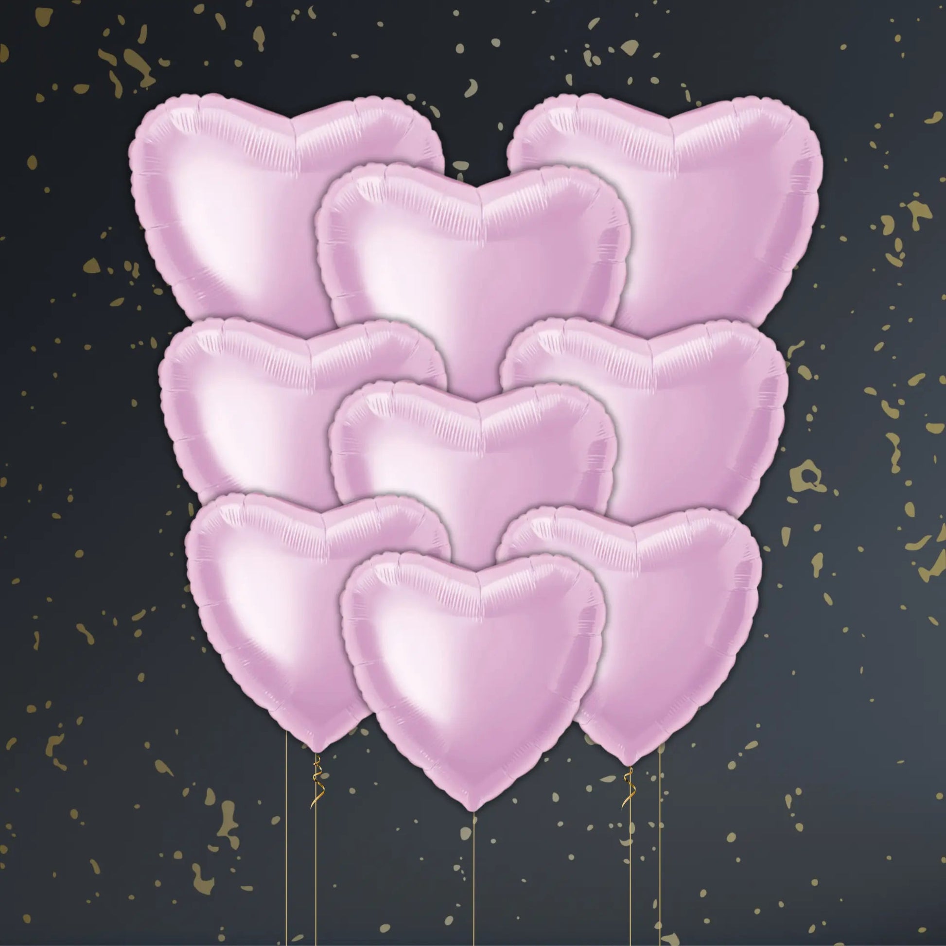 Baby Pink Heart Balloon Package - Helium Filled