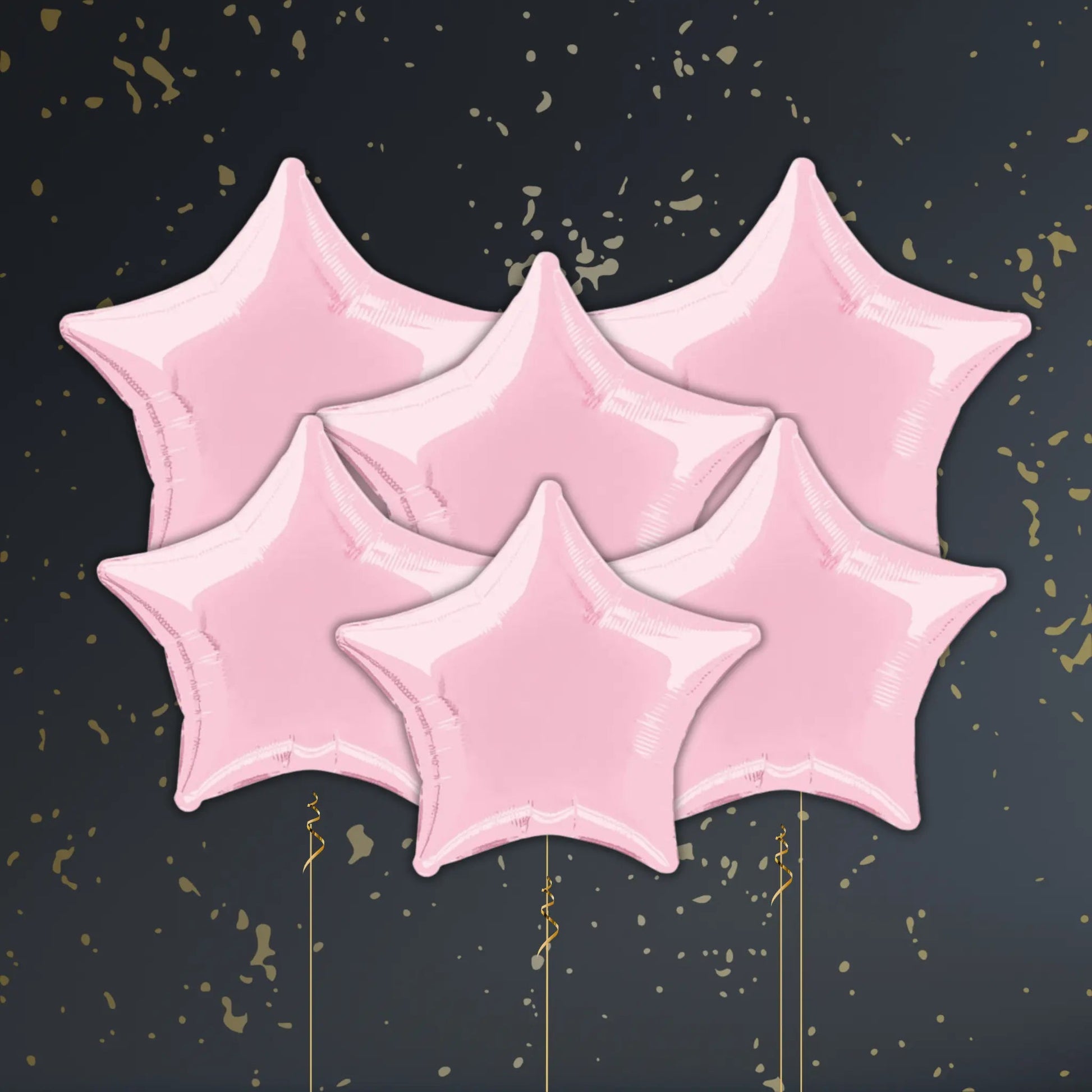 Pastel Pink Star Balloon Package - Helium Filled