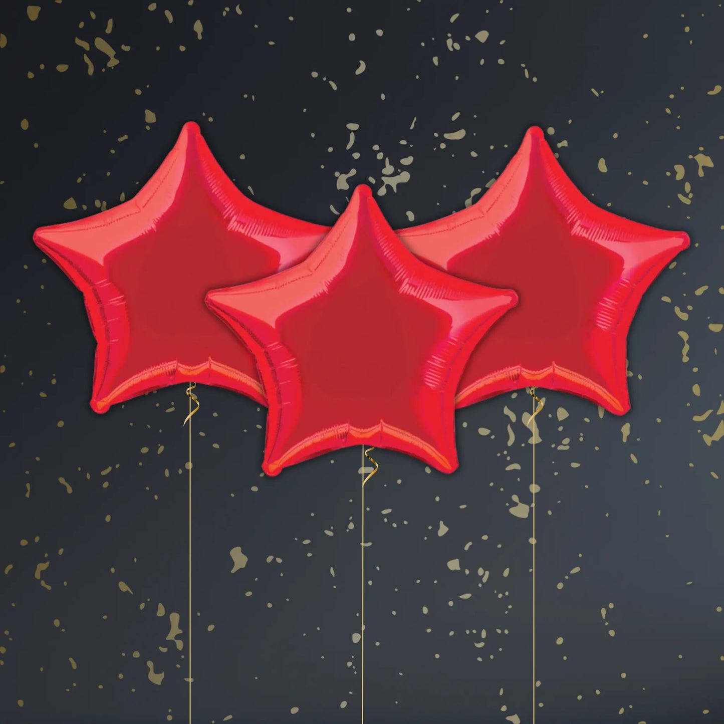 Red Star Balloon Package - Helium Filled | The Party Hut Cheltenham