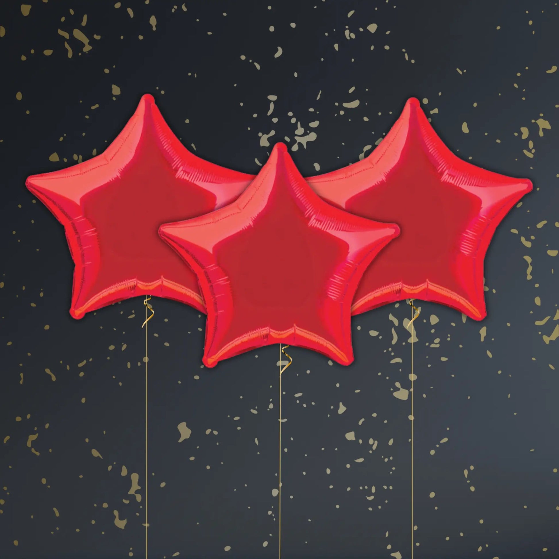 Red Star Balloon Package - Helium Filled