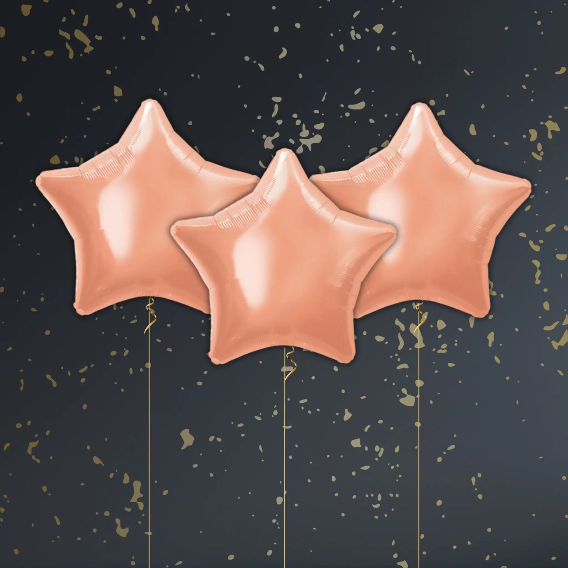 Rose Gold Star Balloon Package - Helium Filled