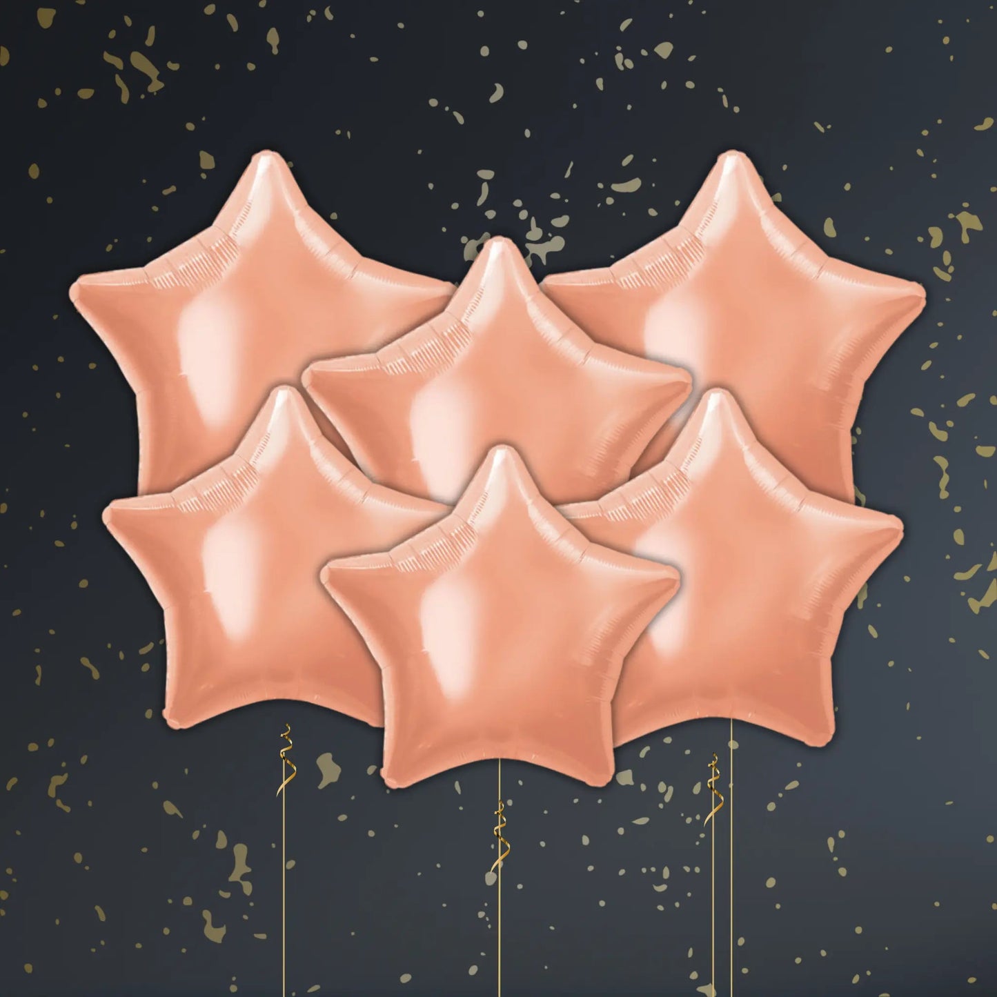 Rose Gold Star Balloon Package - Helium Filled | The Party Hut Cheltenham