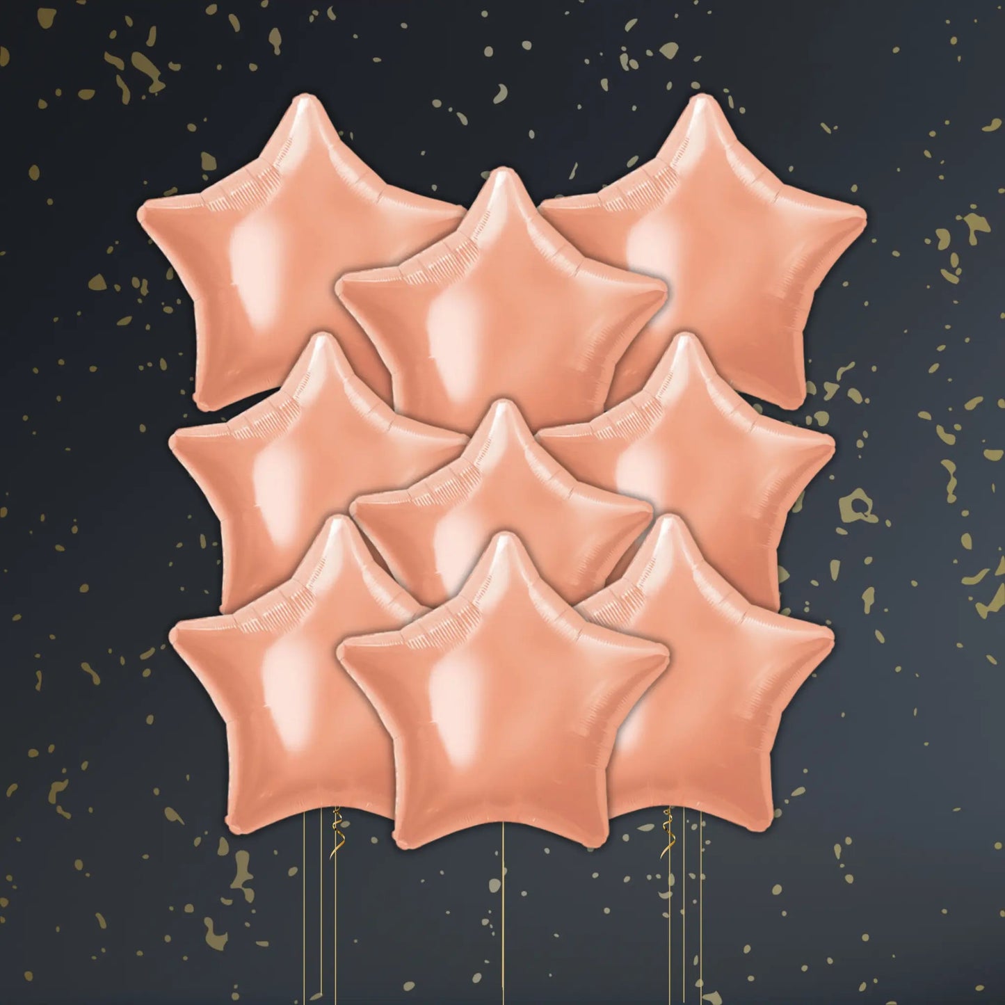 Rose Gold Star Balloon Package - Helium Filled | The Party Hut Cheltenham
