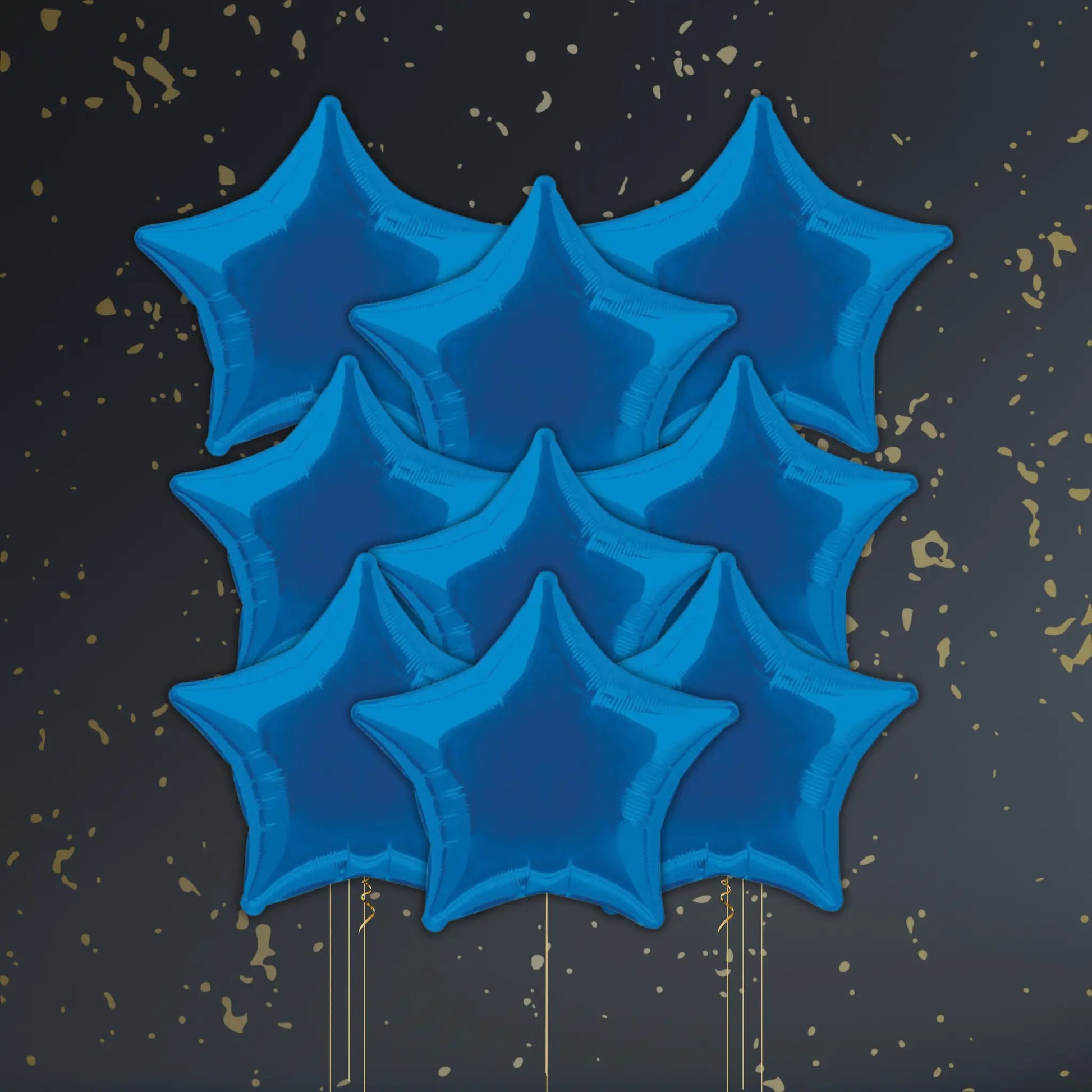 Royal Blue Star Balloon Package - Helium Package