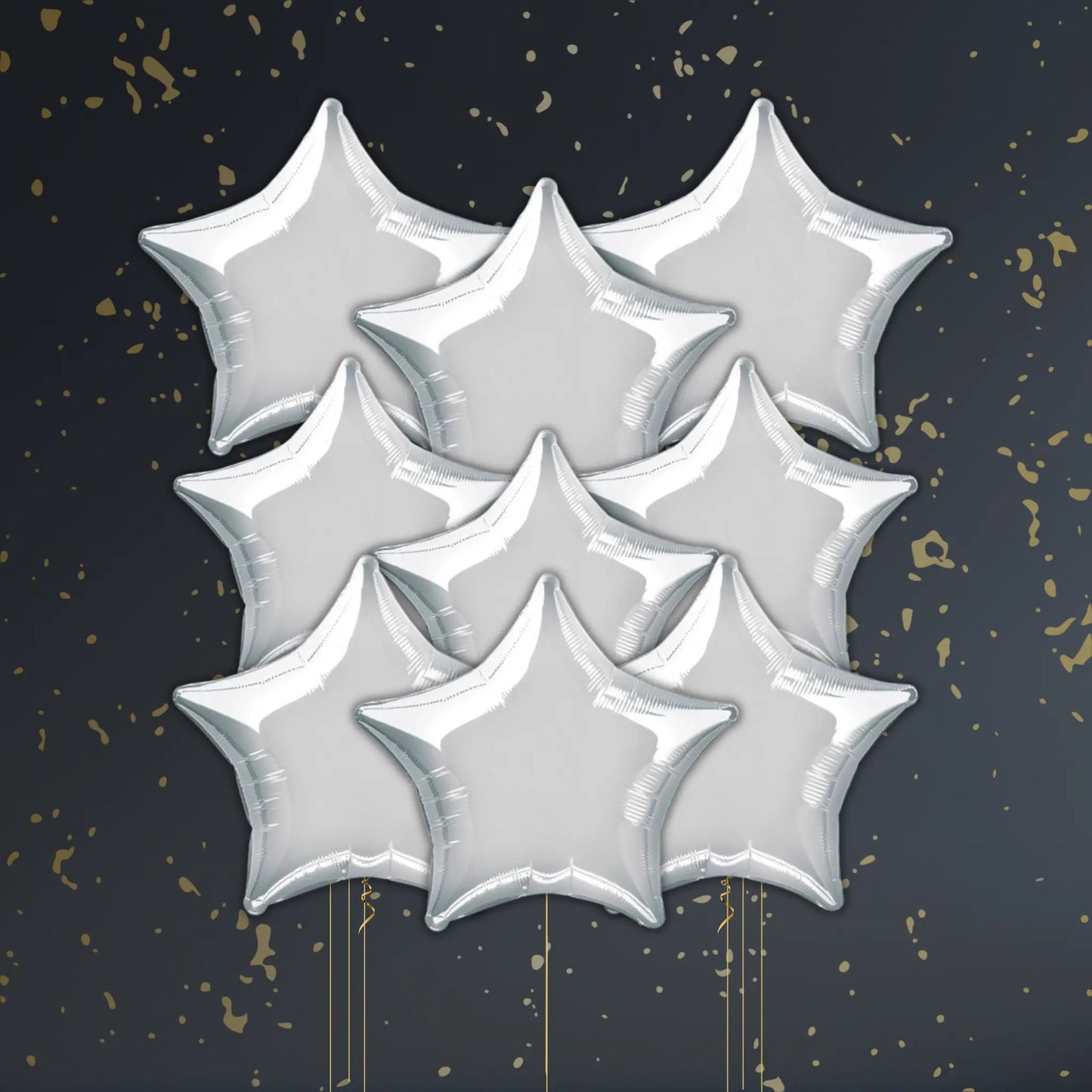 Silver Star Balloon Package - Helium Filled | The Party Hut Cheltenham