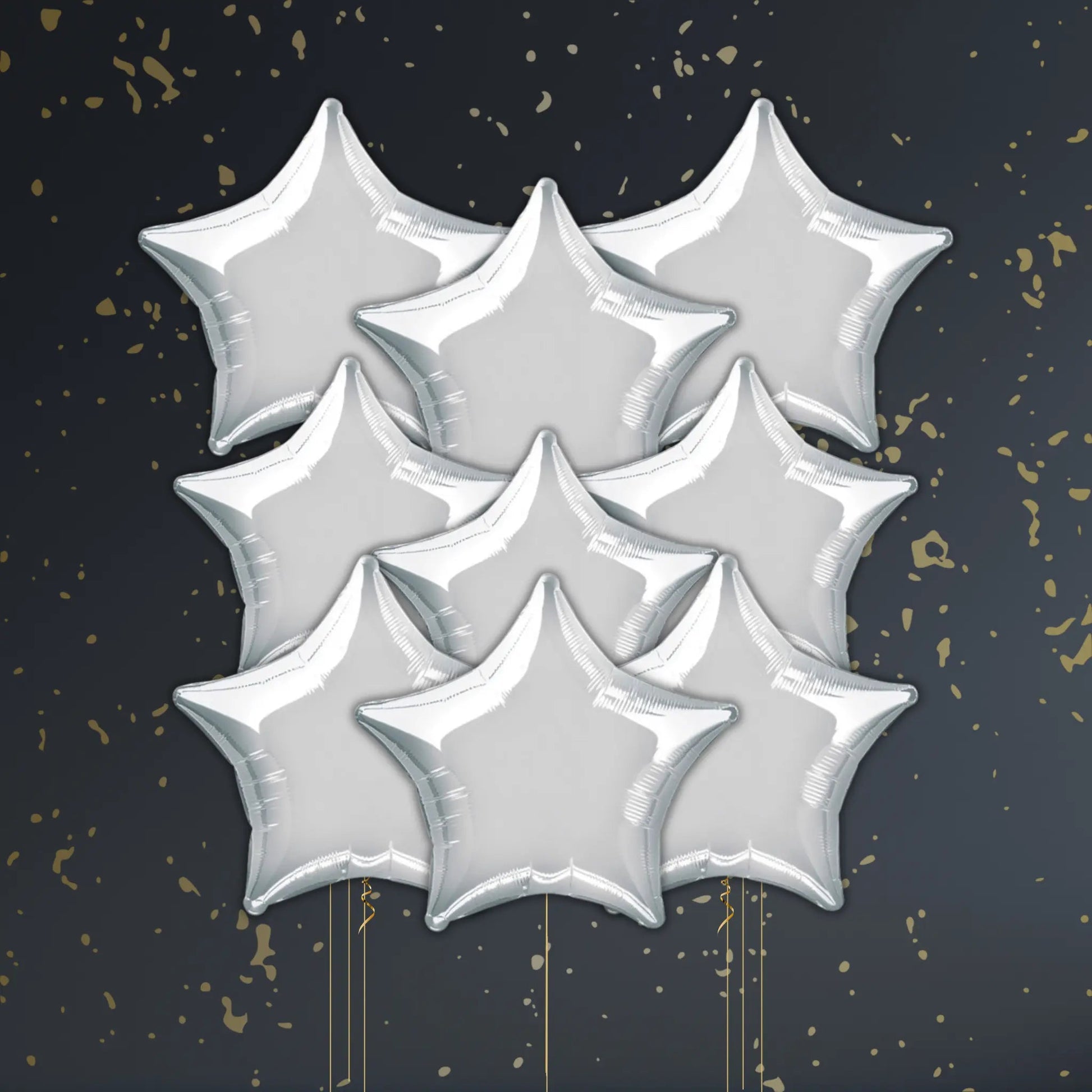 Silver Star Balloon Package - Helium Filled