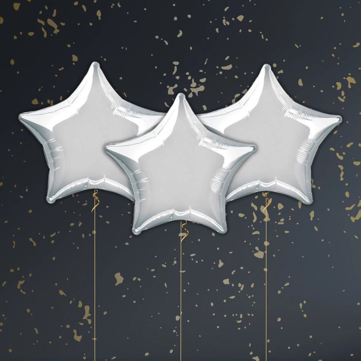 Silver Star Balloon Package - Helium Filled | The Party Hut Cheltenham