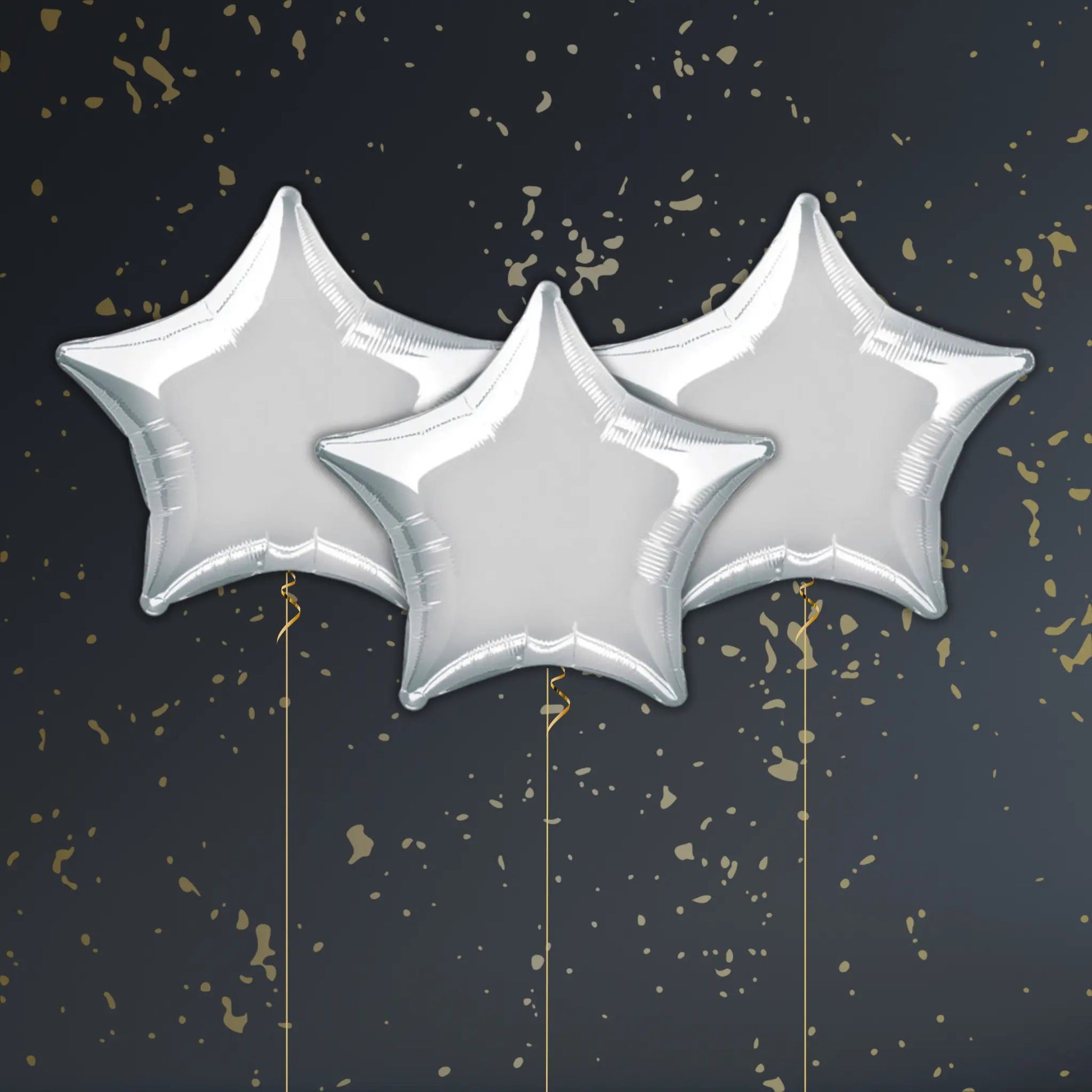 Silver Star Balloon Package - Helium Filled