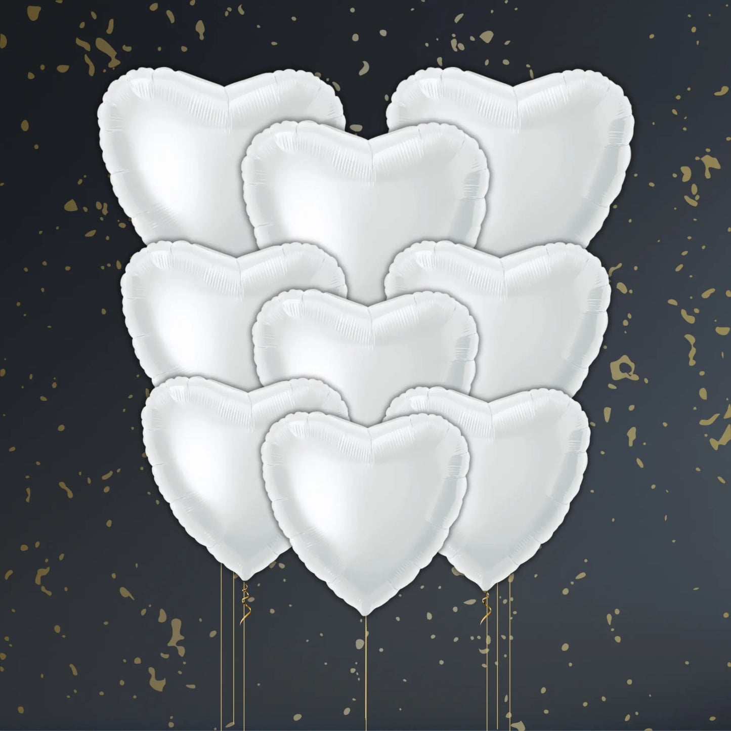 White Heart Balloon Package - Helium Filled | The Party Hut Cheltenham