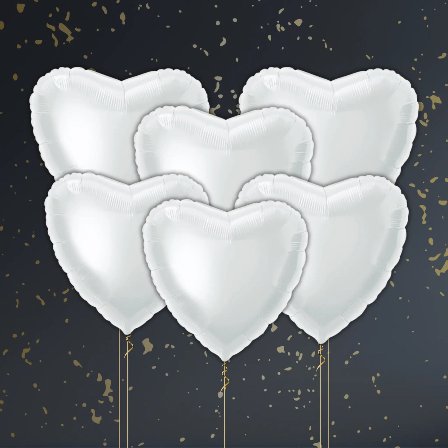 White Heart Balloon Package - Helium Filled | The Party Hut Cheltenham