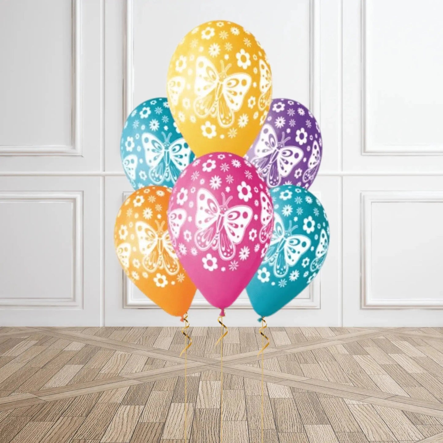 Spring Butterfly Birthday Balloons – Pack of 6 with Helium Option | The Party Hut Cheltenham