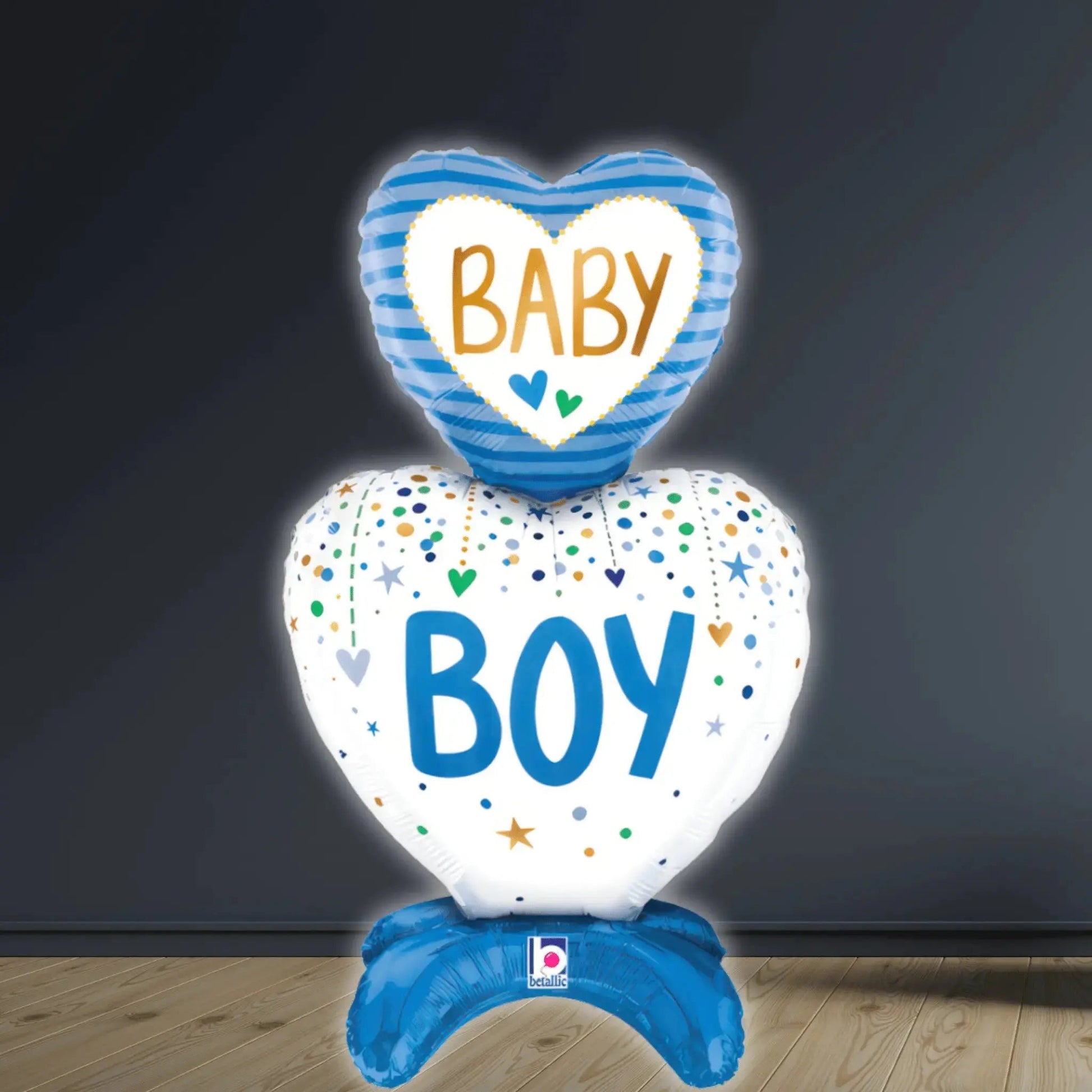 Standups Baby Boy Hearts, 28"