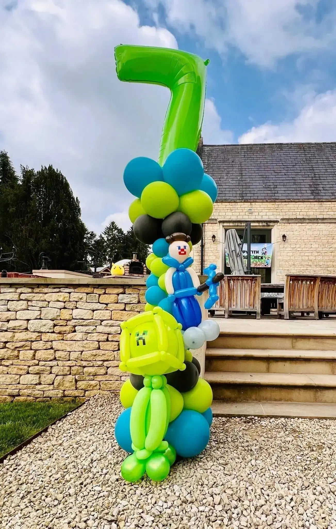 Themed Birthday Age Balloon Column