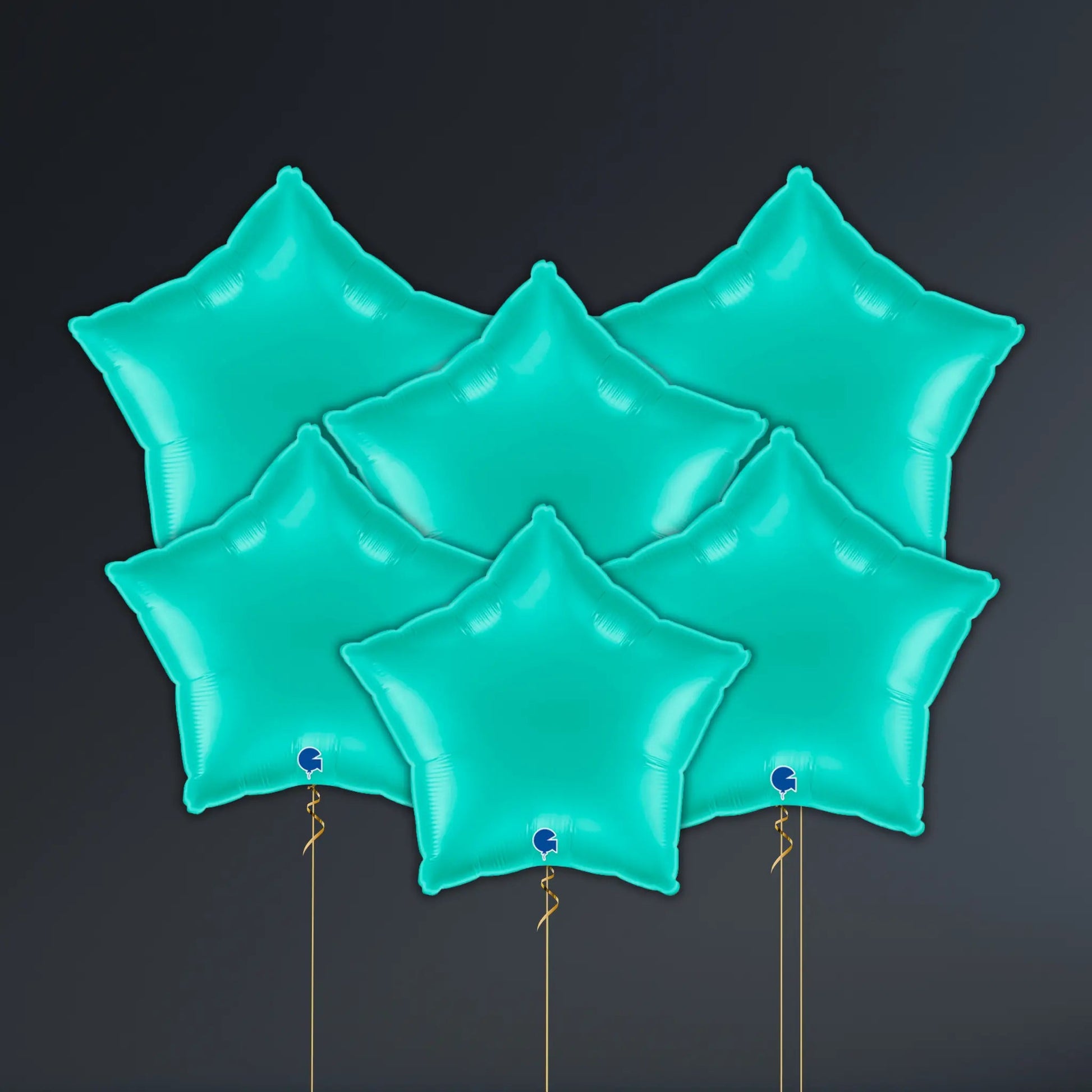Tiffany Blue Star Balloon Package - Helium Filled