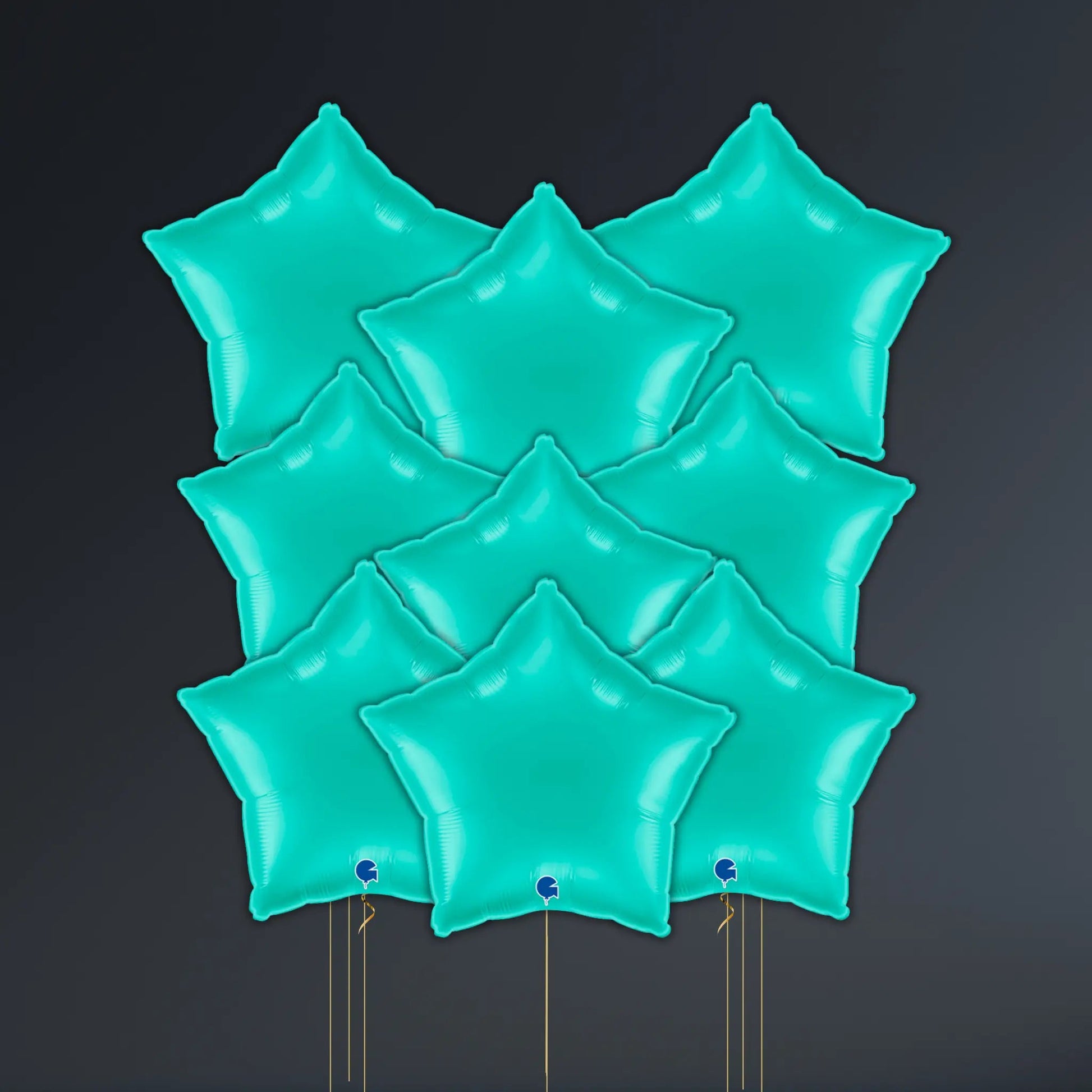Tiffany Blue Star Balloon Package - Helium Filled