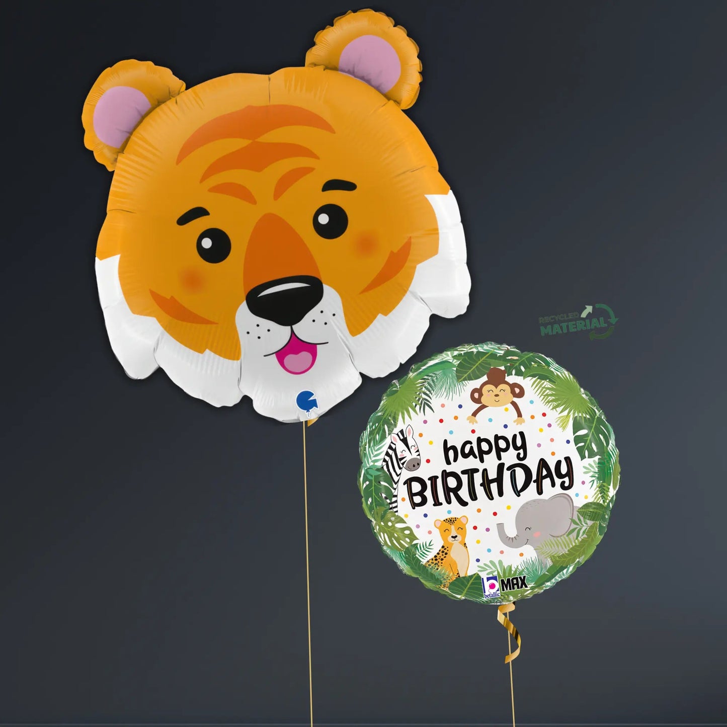 Tiger & Jungle Animal Happy Birthday Balloon Package – 5pc Set | The Party Hut Cheltenham