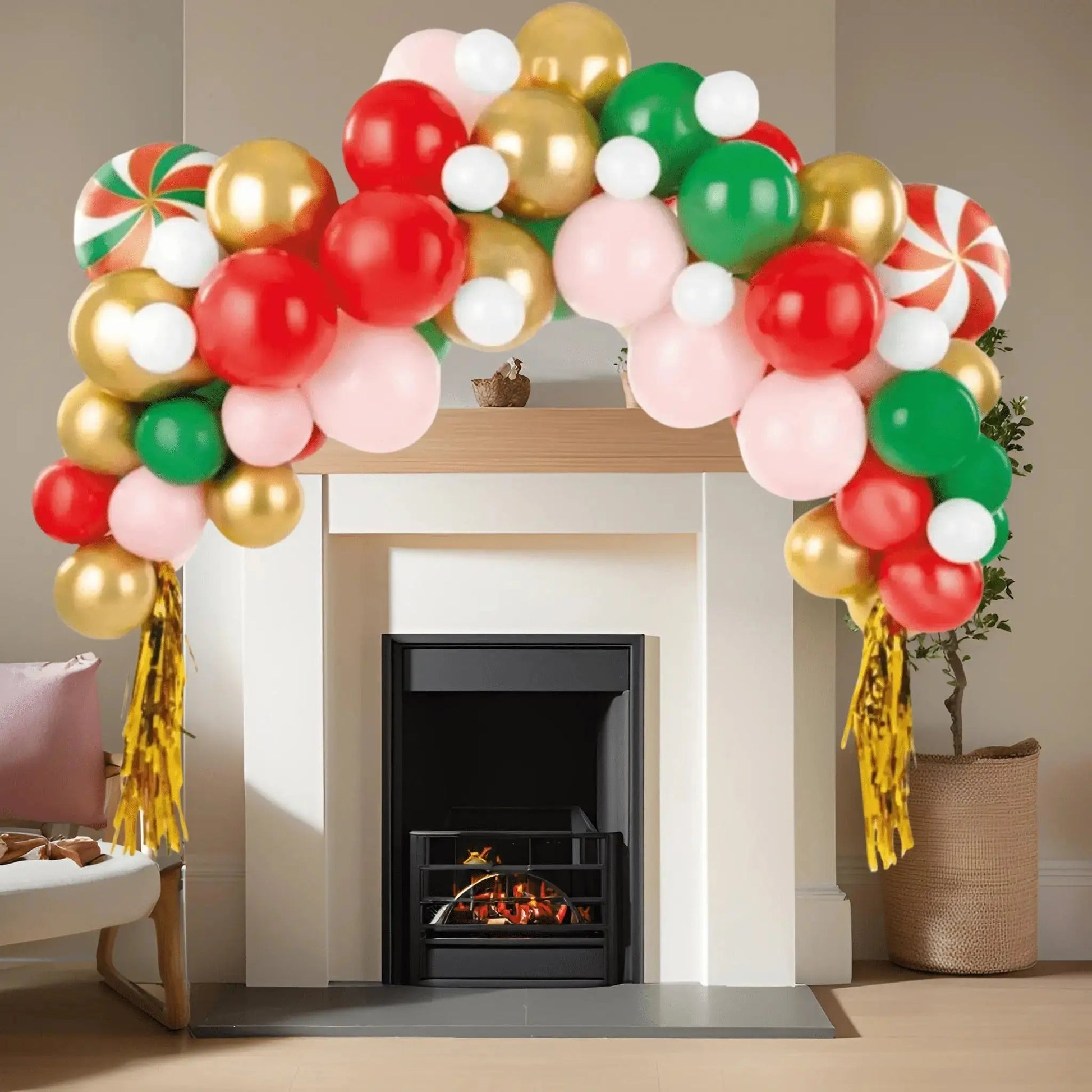 Tinselly Christmas Balloon Garland – Festive Decoration for Parties & Home