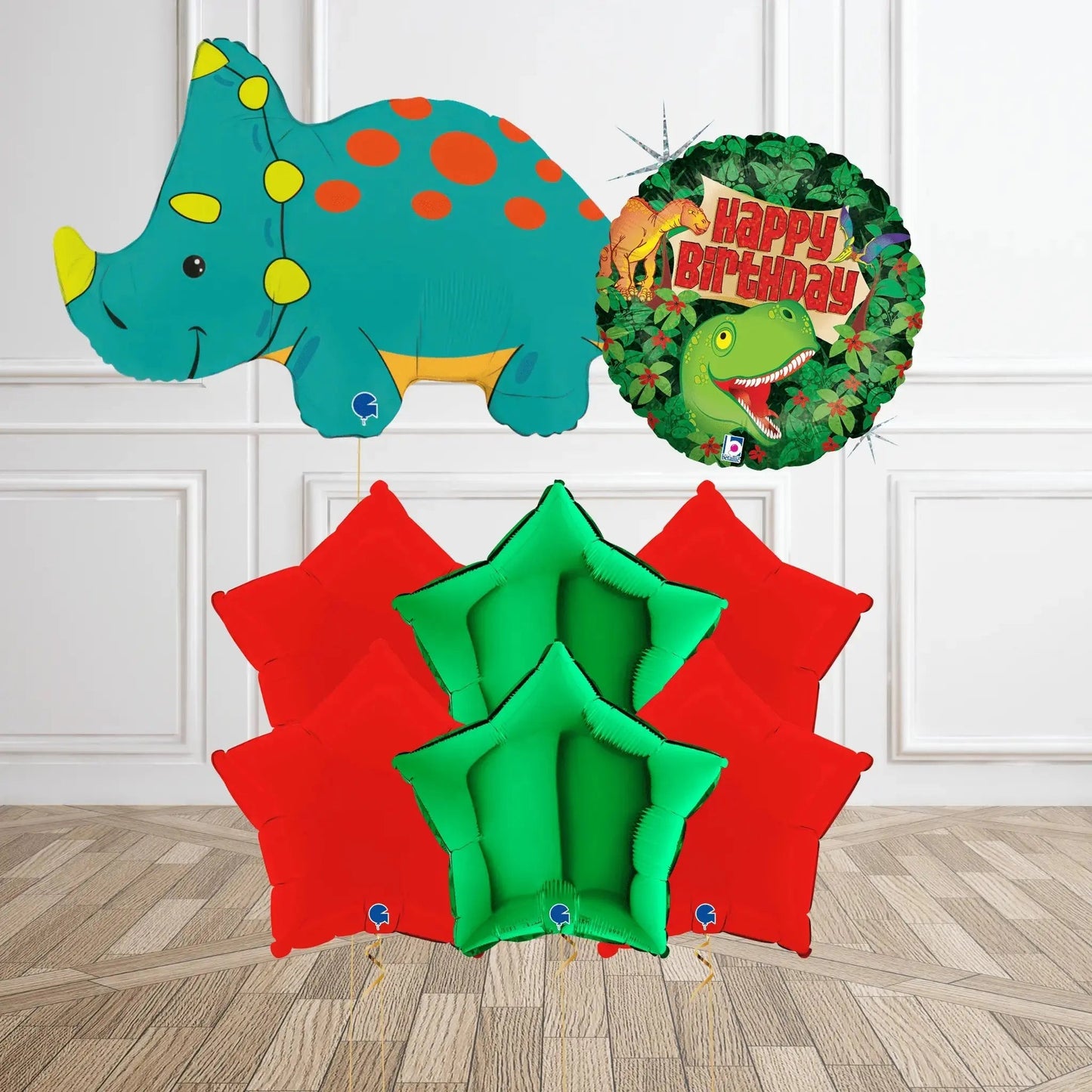 Triceratops Dinosaur Birthday Balloon Bouquet | The Party Hut Cheltenham