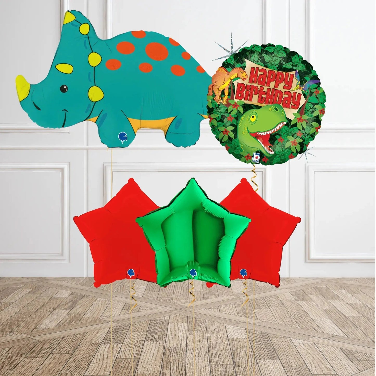 Triceratops Dinosaur Birthday Balloon Bouquet | The Party Hut Cheltenham