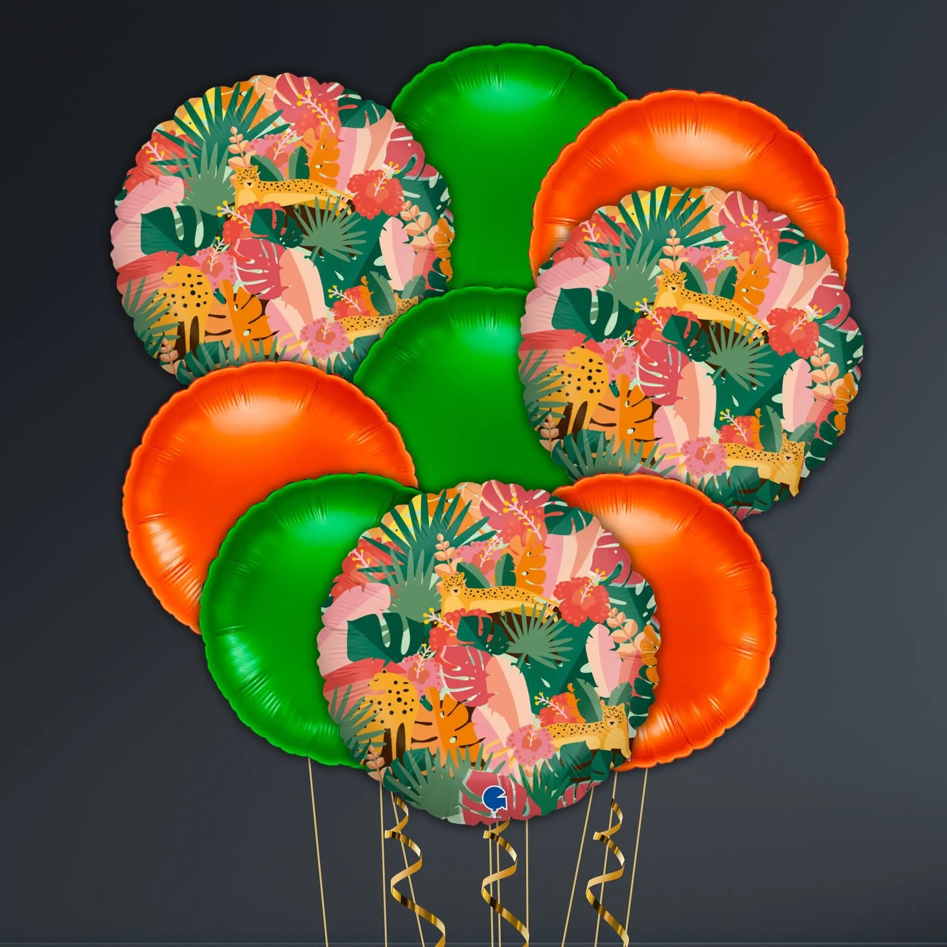 Tropical Jungle Leopard Foil Balloon Package – Bright Safari Theme