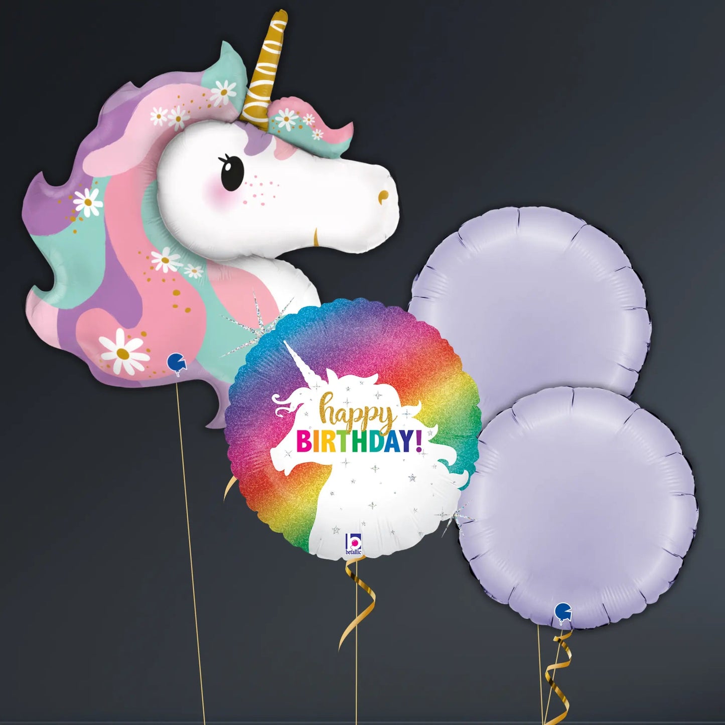 Unicorn & Rainbow Birthday Balloon Package – Magical Pastel Style | The Party Hut Cheltenham