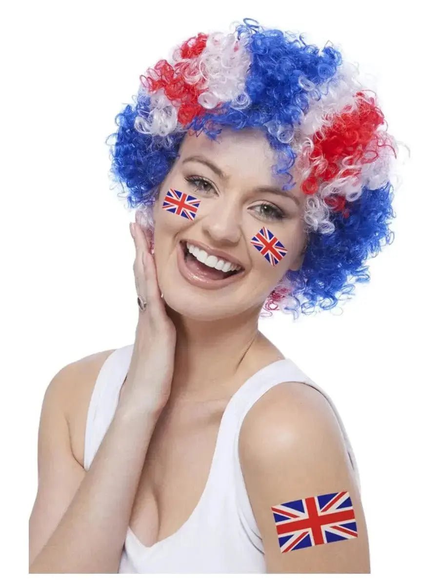 Union Jack Afro Wig | The Party Hut Cheltenham