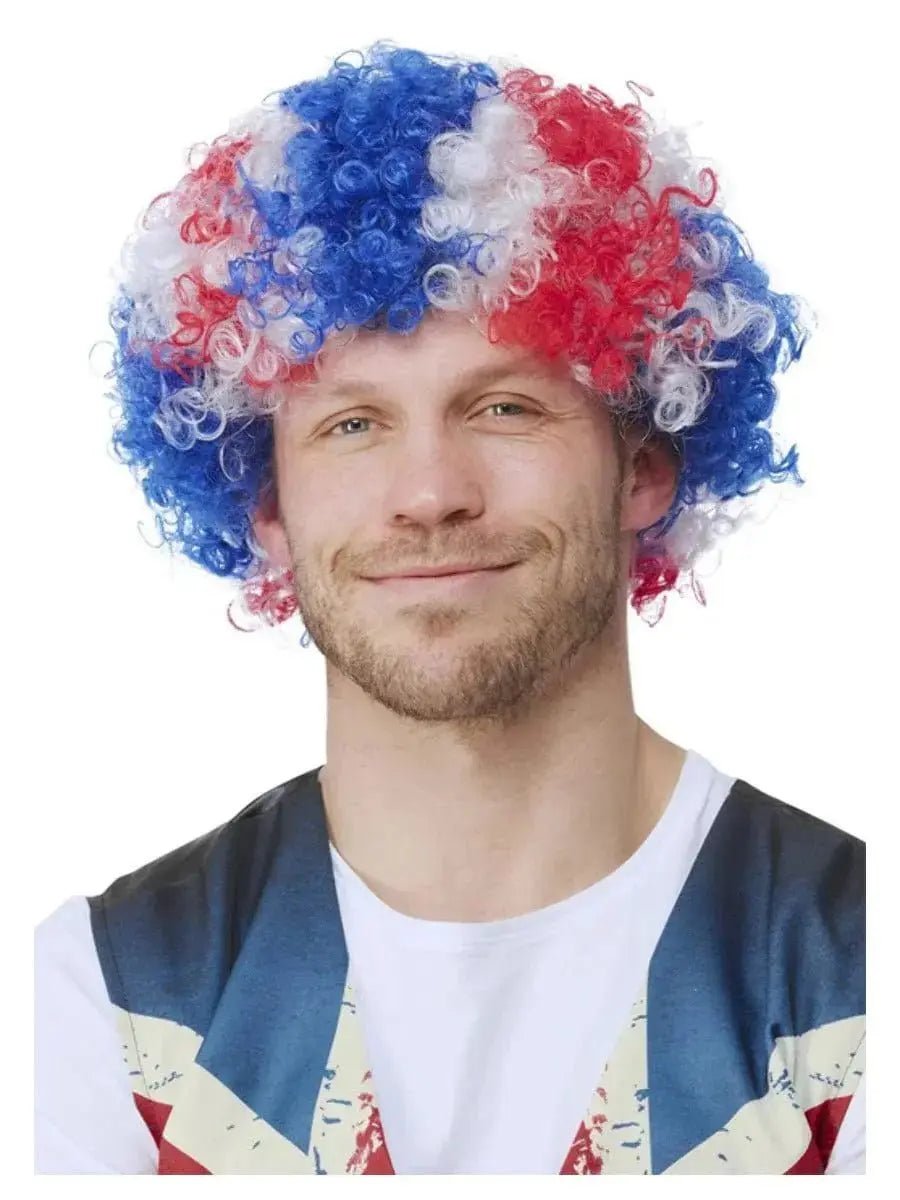 Union Jack Afro Wig | The Party Hut Cheltenham