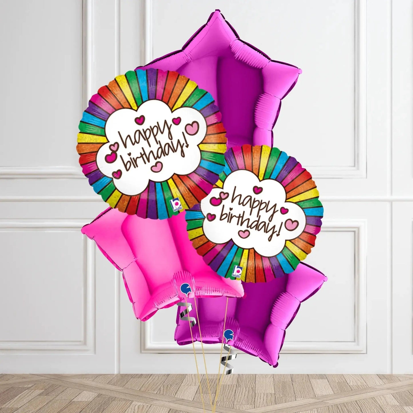 Vibrant Rainbow Happy Birthday Balloon Bouquet | The Party Hut Cheltenham