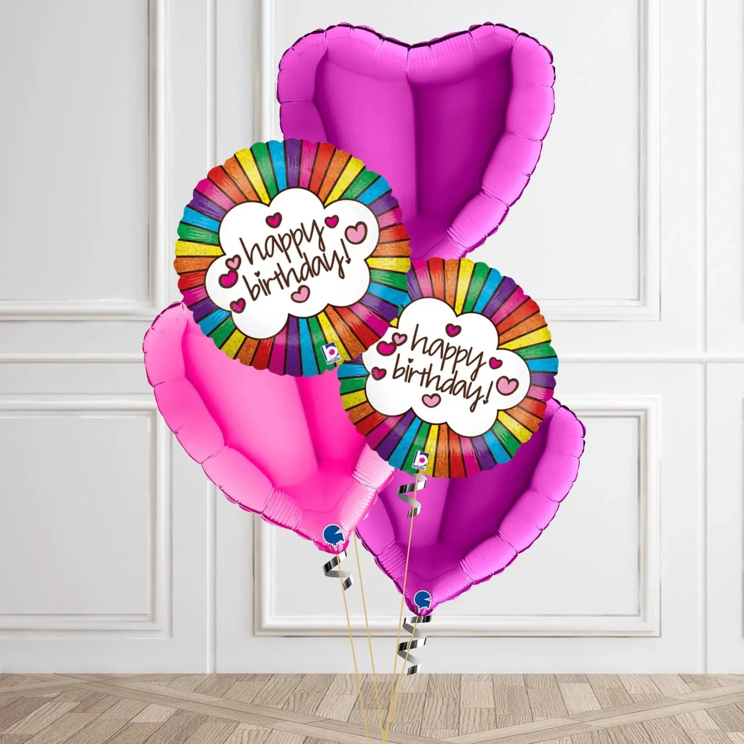 Vibrant Rainbow Happy Birthday Balloon Bouquet | The Party Hut Cheltenham