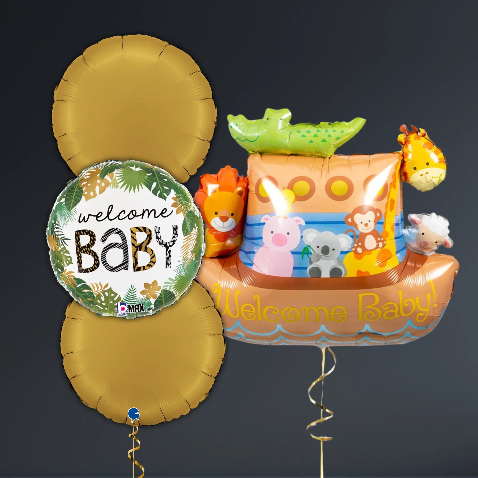 Welcome Baby, Noahs Arc Balloon Package - 31", Helium Filled