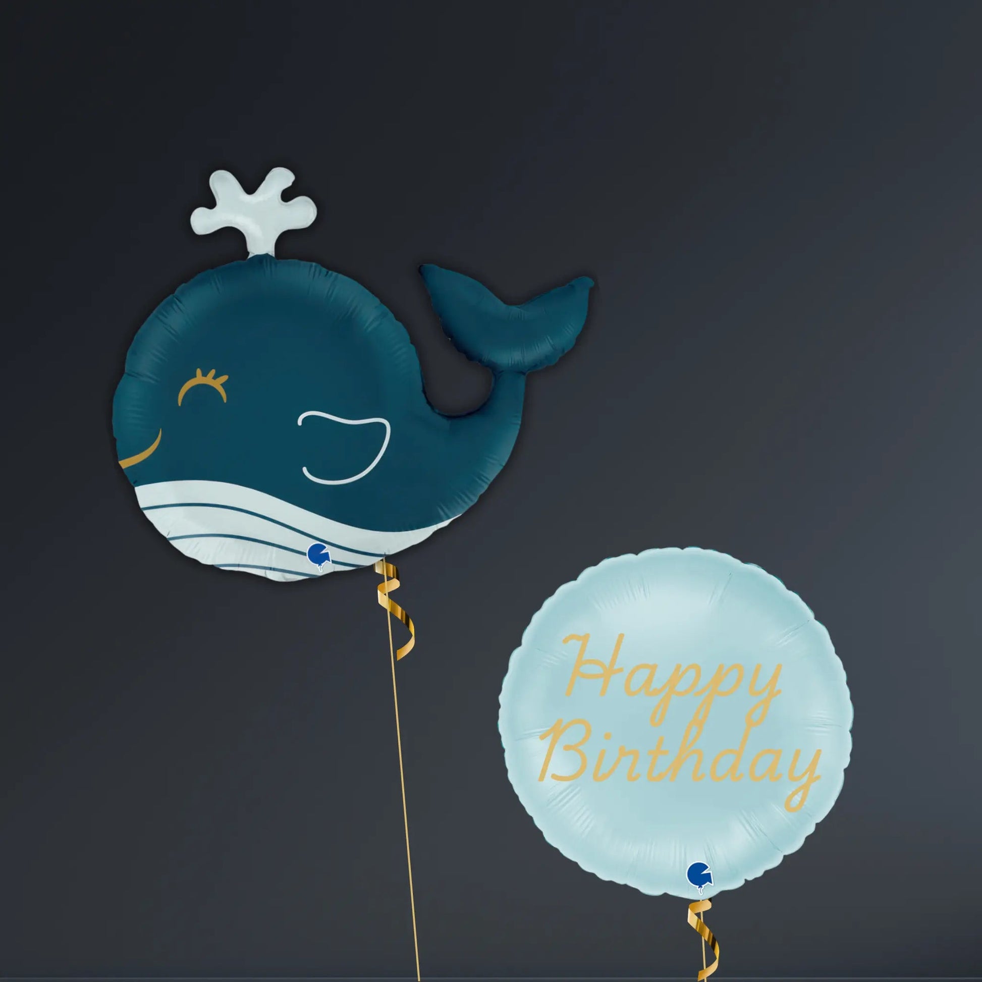 Whale Birthday Balloon Package – Ocean Theme Foil Balloons