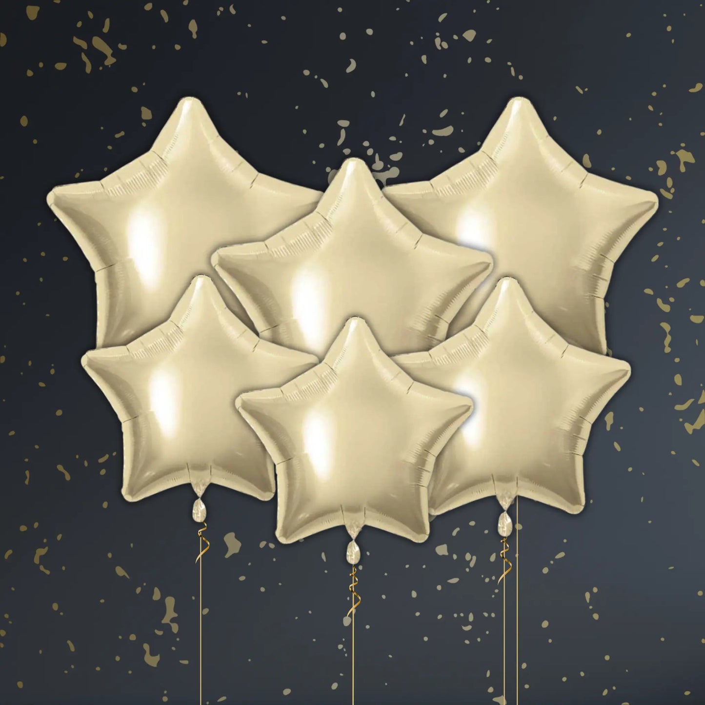 Silk Gold Star Balloon Package - Helium Filled | The Party Hut Cheltenham
