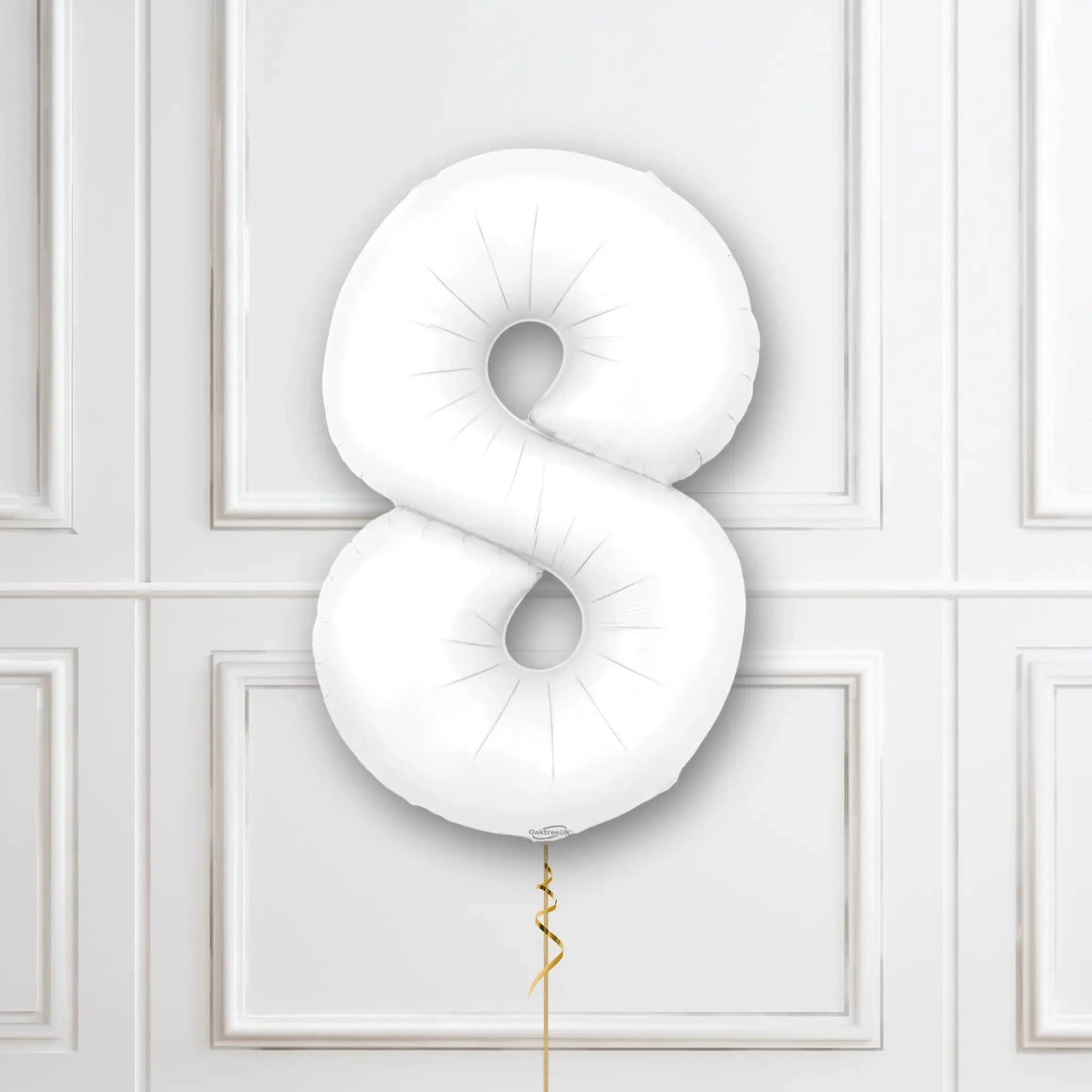White Number Balloons - 34", With Helium | The Party Hut Cheltenham