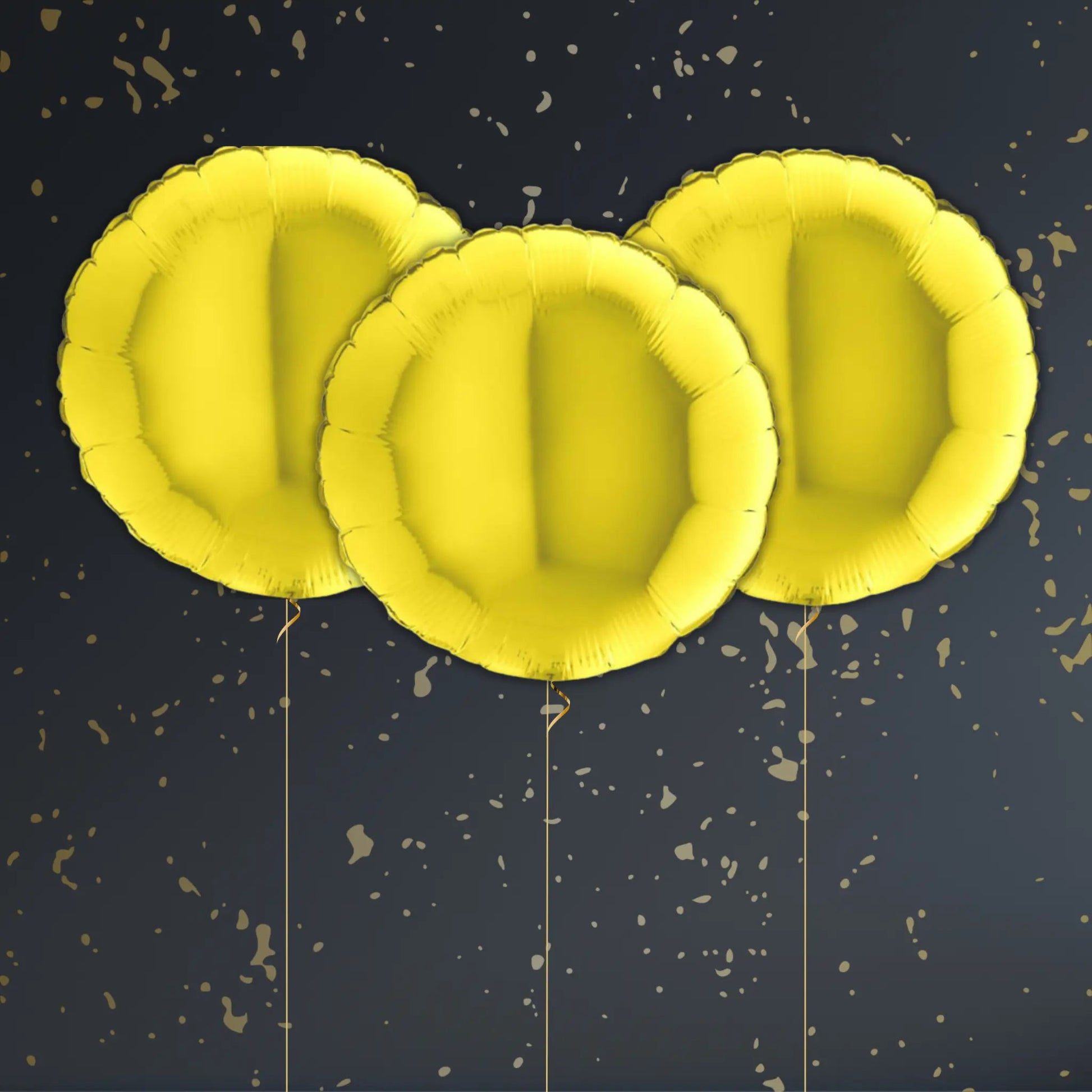 Yellow Round Balloon Package - Helium Filled