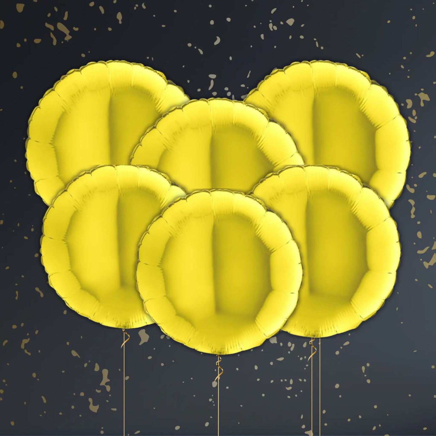 Yellow Round Balloon Package - Helium Filled | The Party Hut Cheltenham