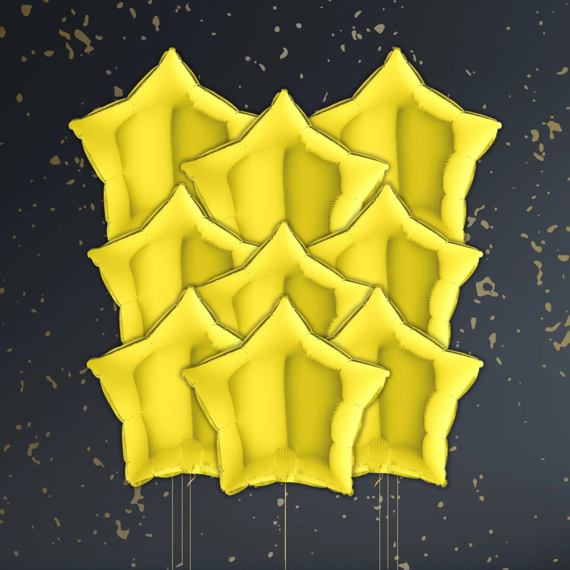 Yellow Star Balloon Package - Helium Filled