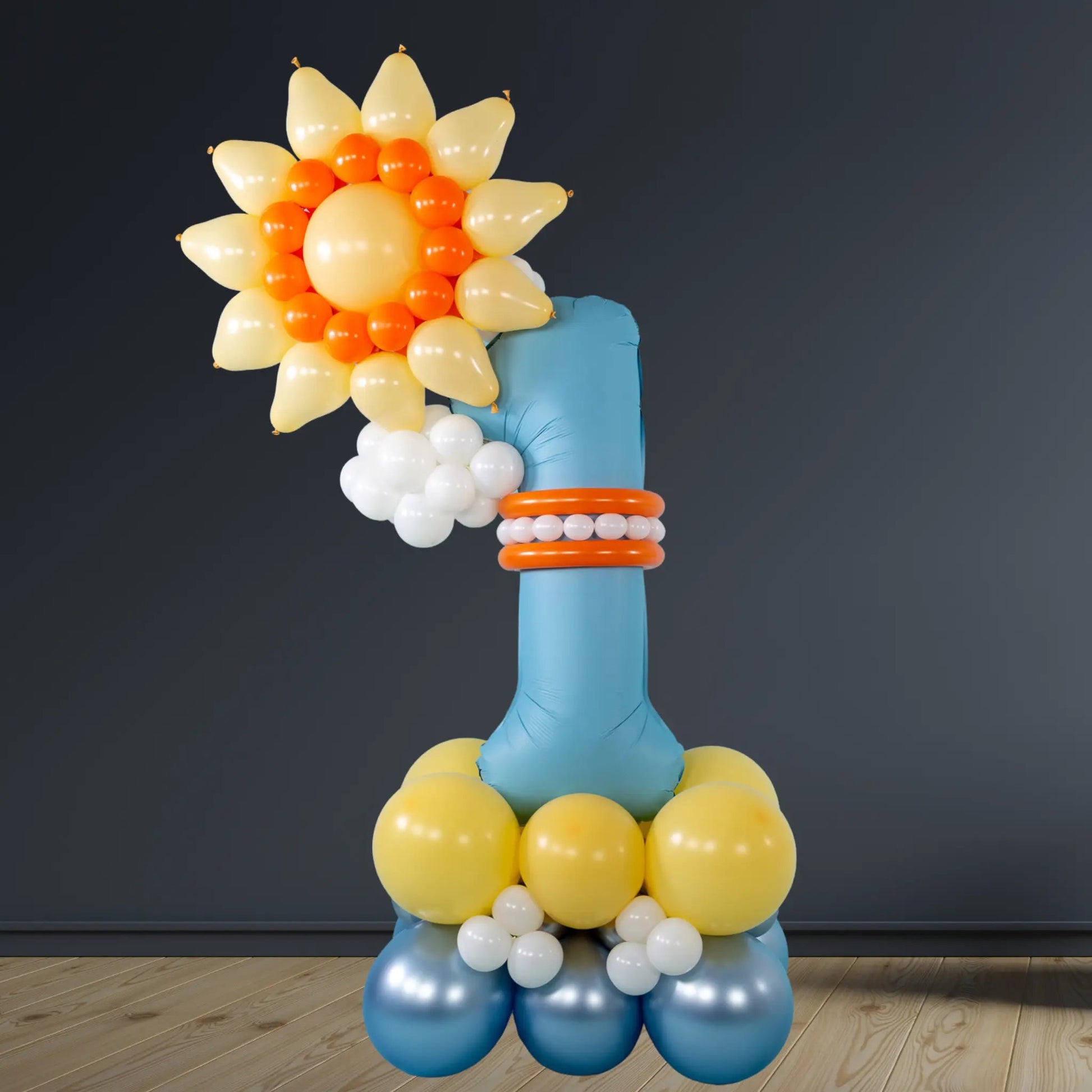 You Are My Sunshine 1st Birthday Balloon Stack – Yellow