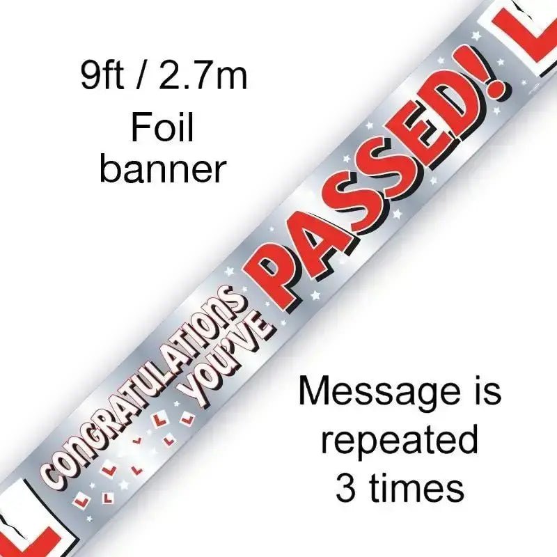 You've Passed Your Driving Test Banner | The Party Hut Cheltenham